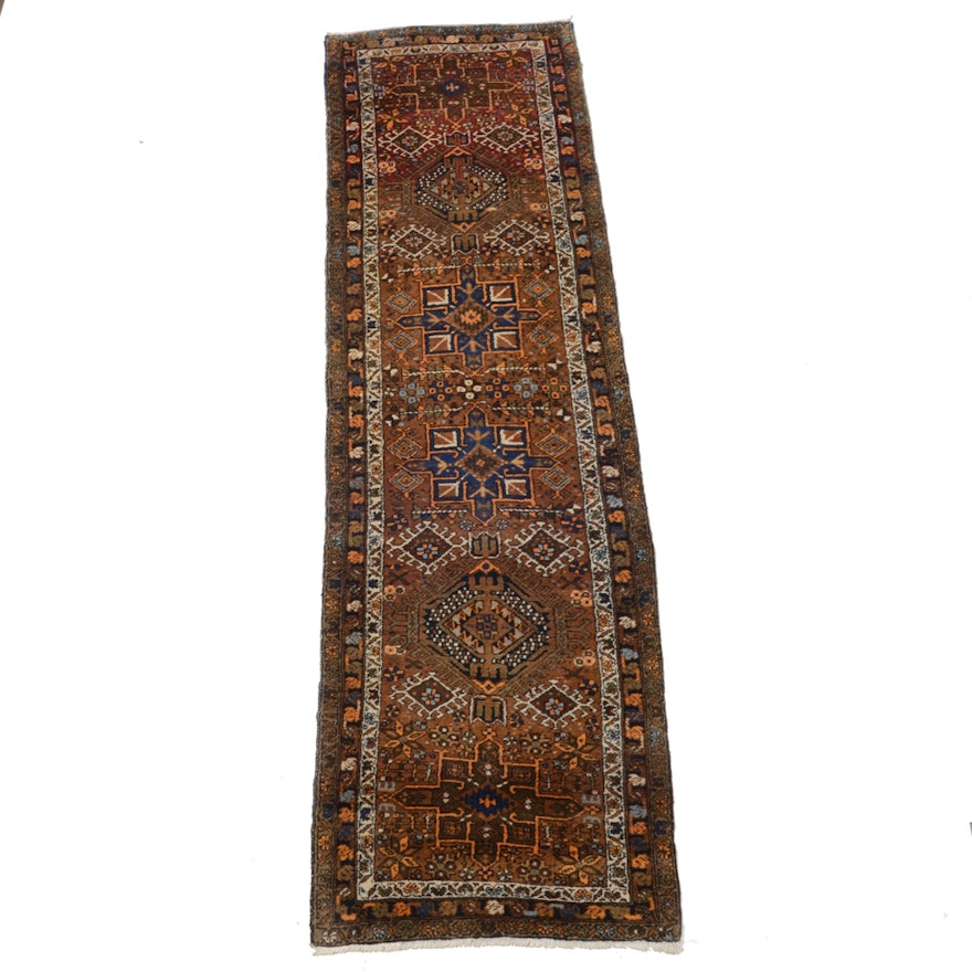 Hand-Knotted Persian Genji Wool Carpet Runner
