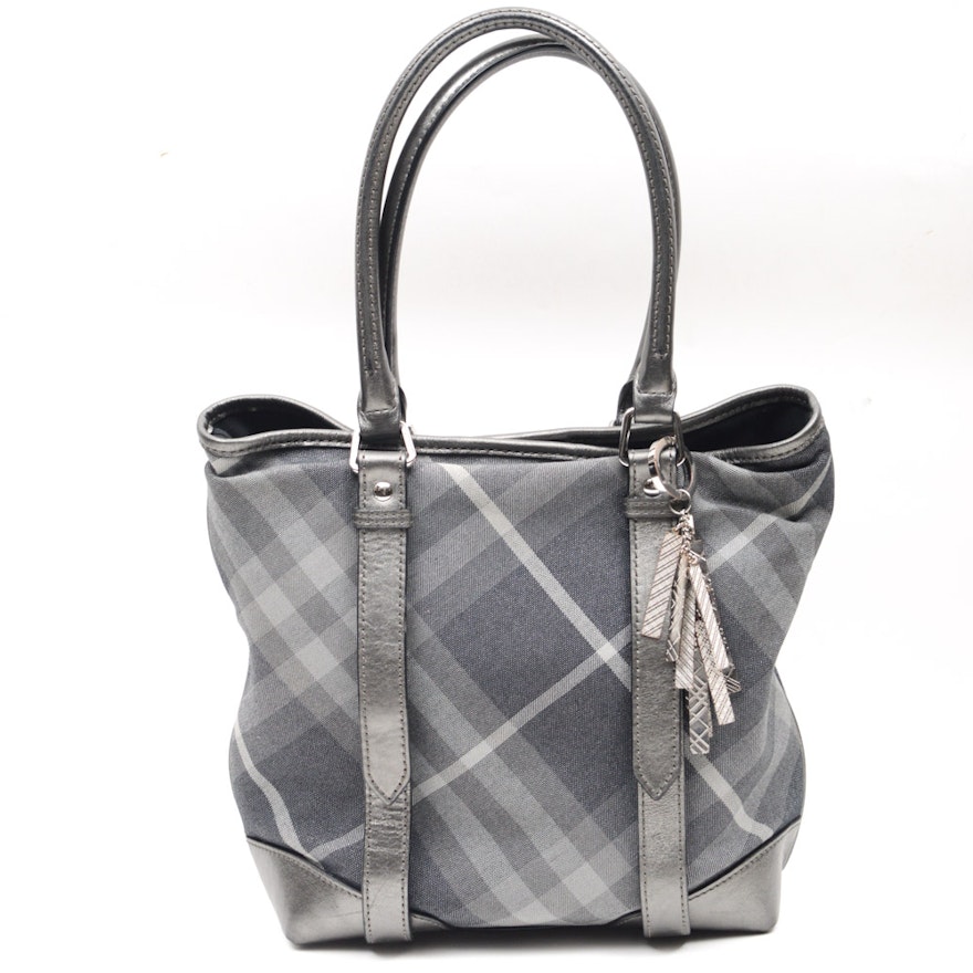 Burberry Shimmer Check Tote Bag