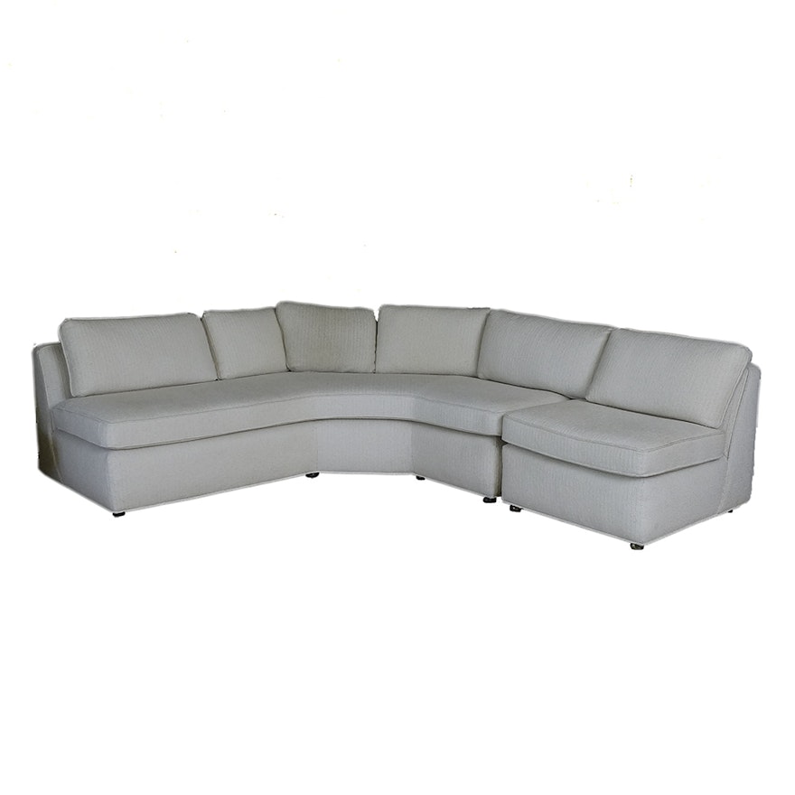 Mid Century Modern White Sectional