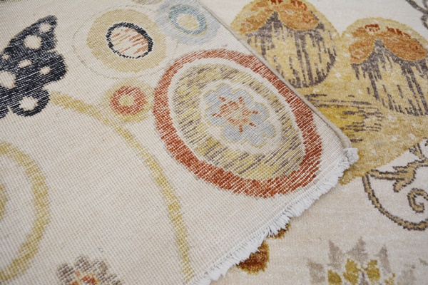 Hand-Knotted Indian Garden Wool Area Rug