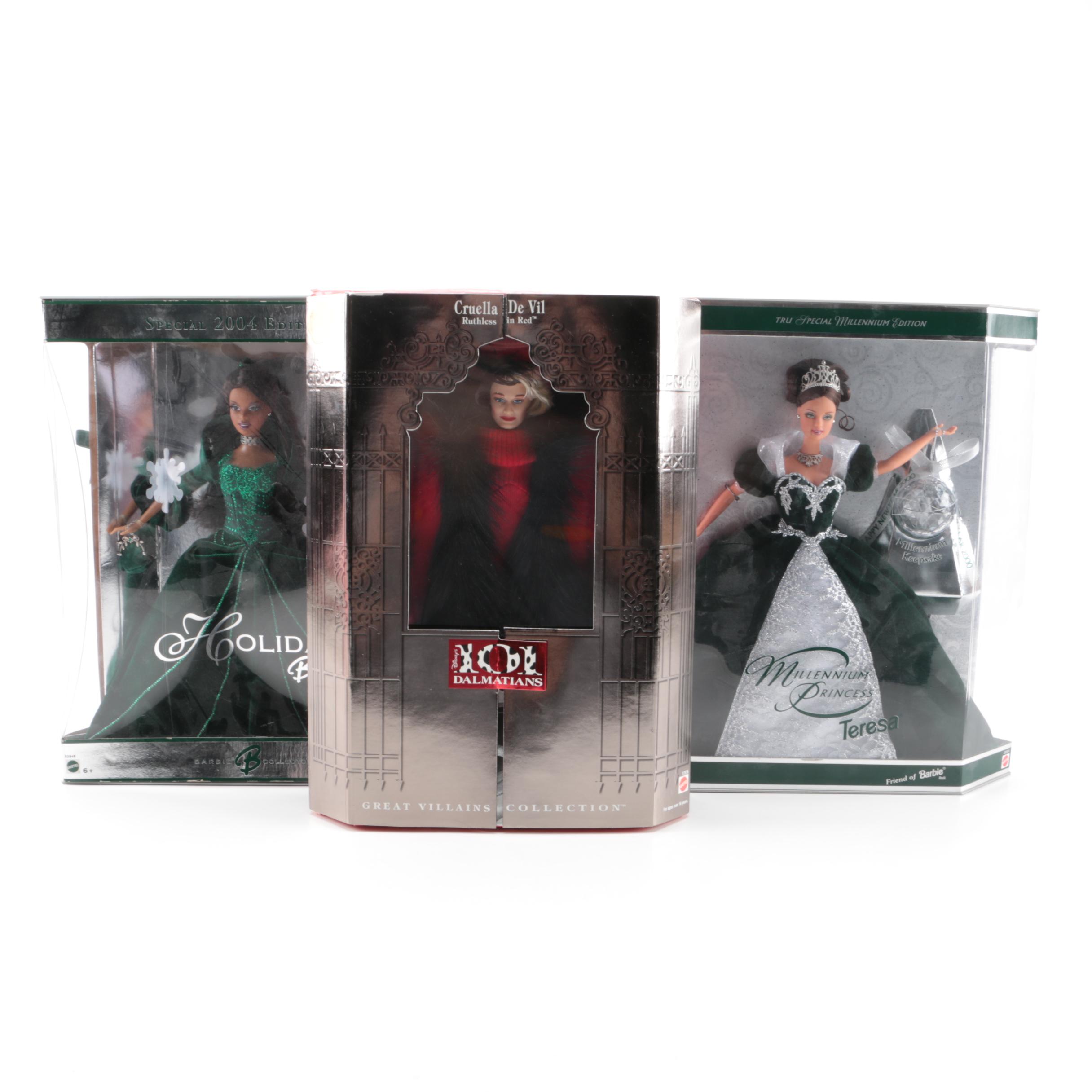 Special Edition Barbie Dolls Including Cruella De Vil