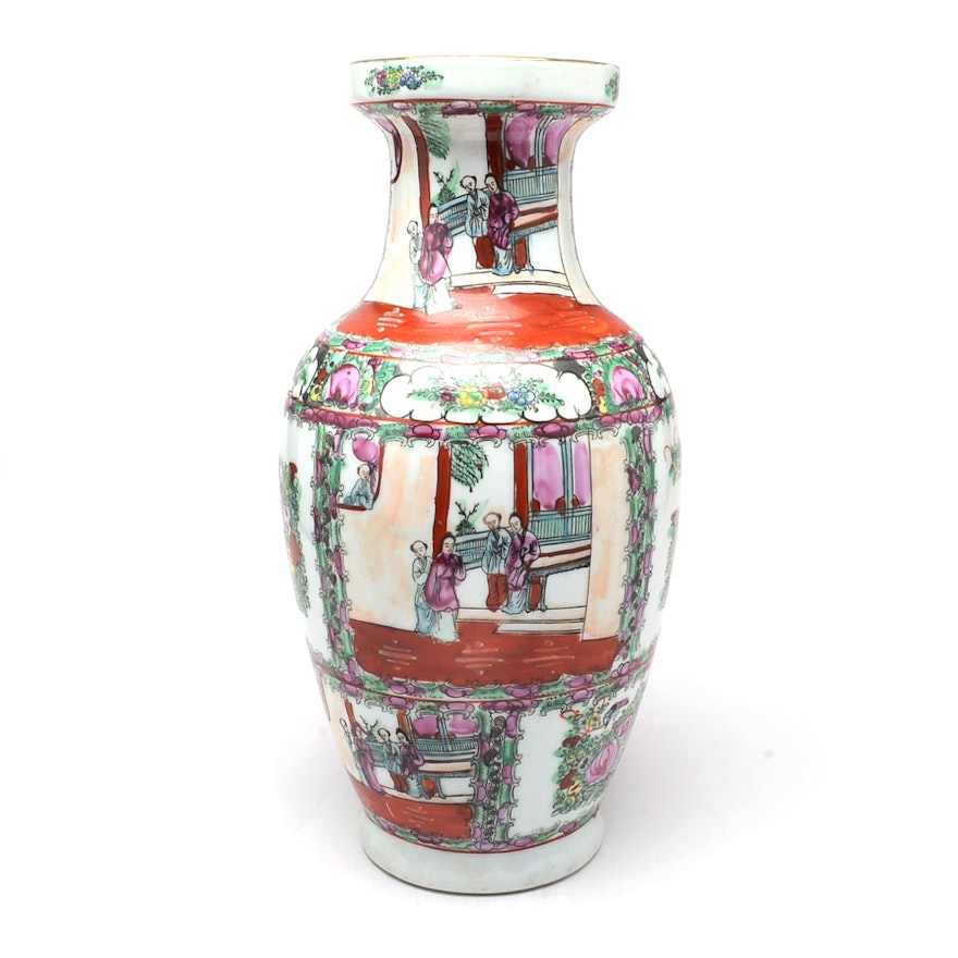 Chinese Rose Medallion Vase