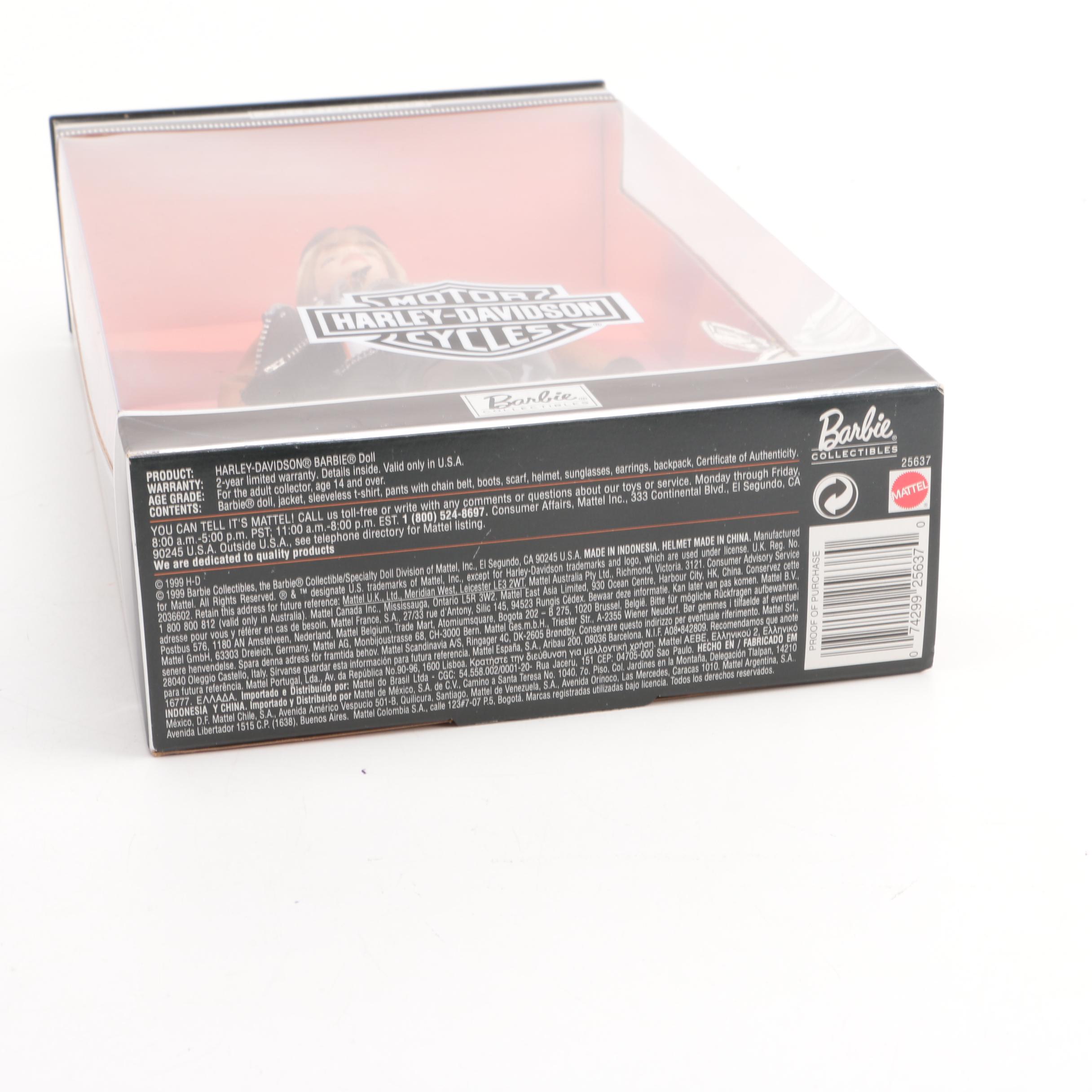 1999 Mattel "Harley Davidson Barbie" Dolls