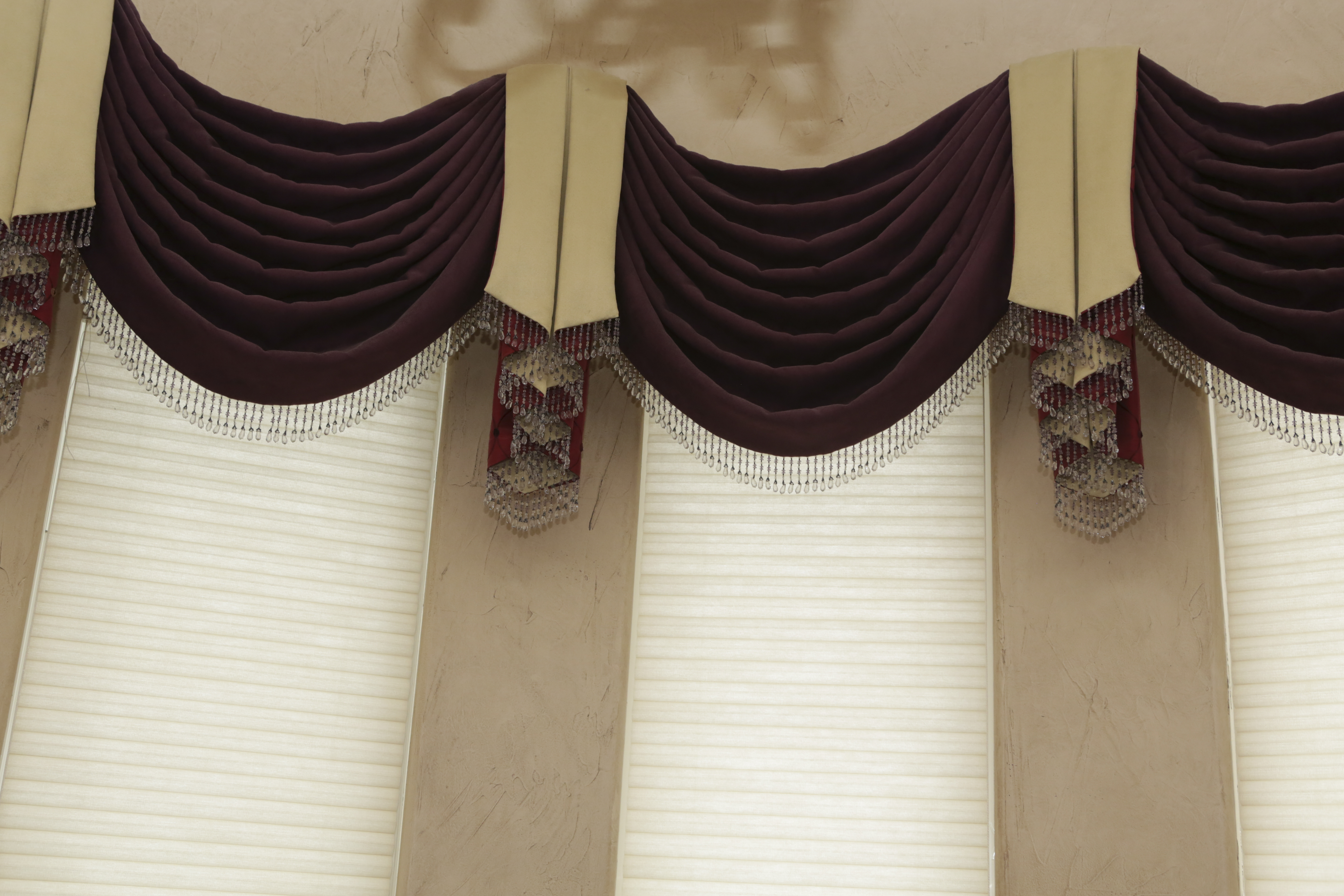 Custom Designer Drapery Panels and Swag Valances