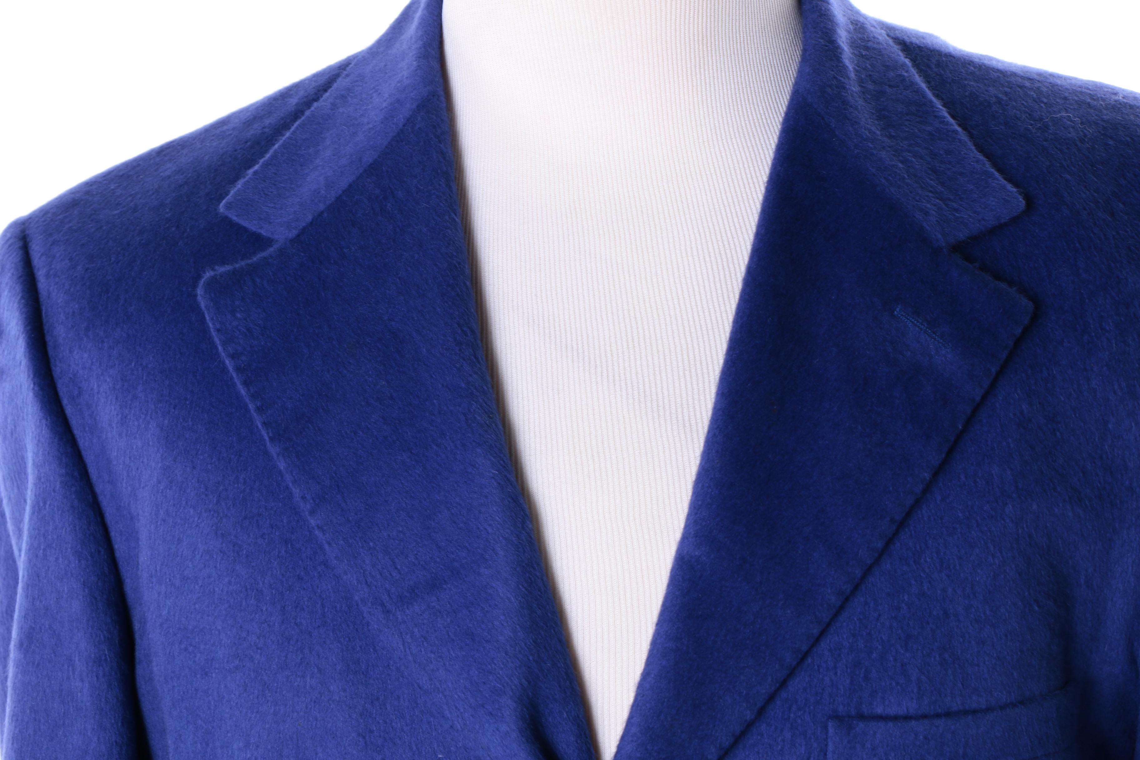 Men's Vintage Gianni Versace Purple Angora Wool Suit Jacket