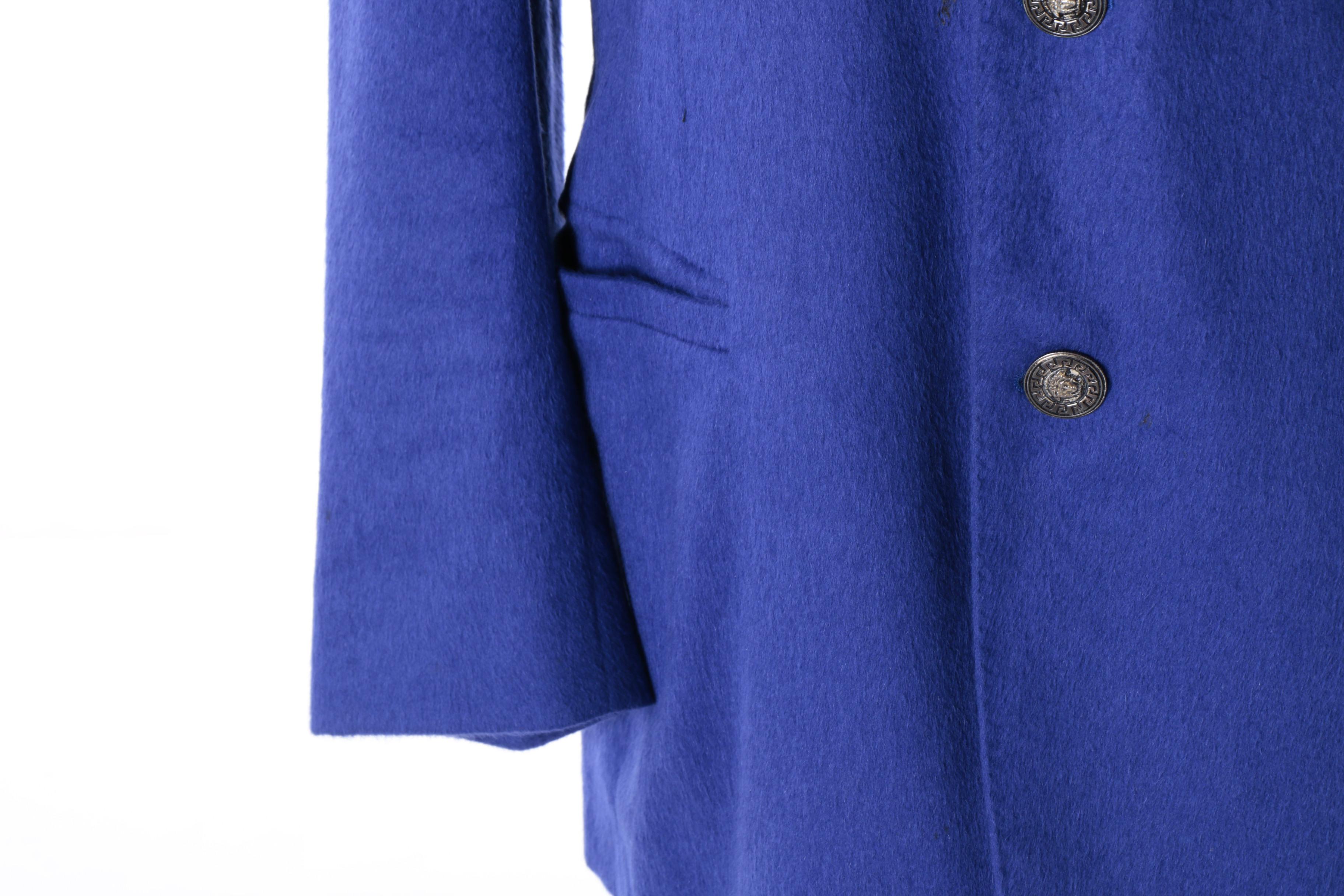 Men's Vintage Gianni Versace Purple Angora Wool Suit Jacket