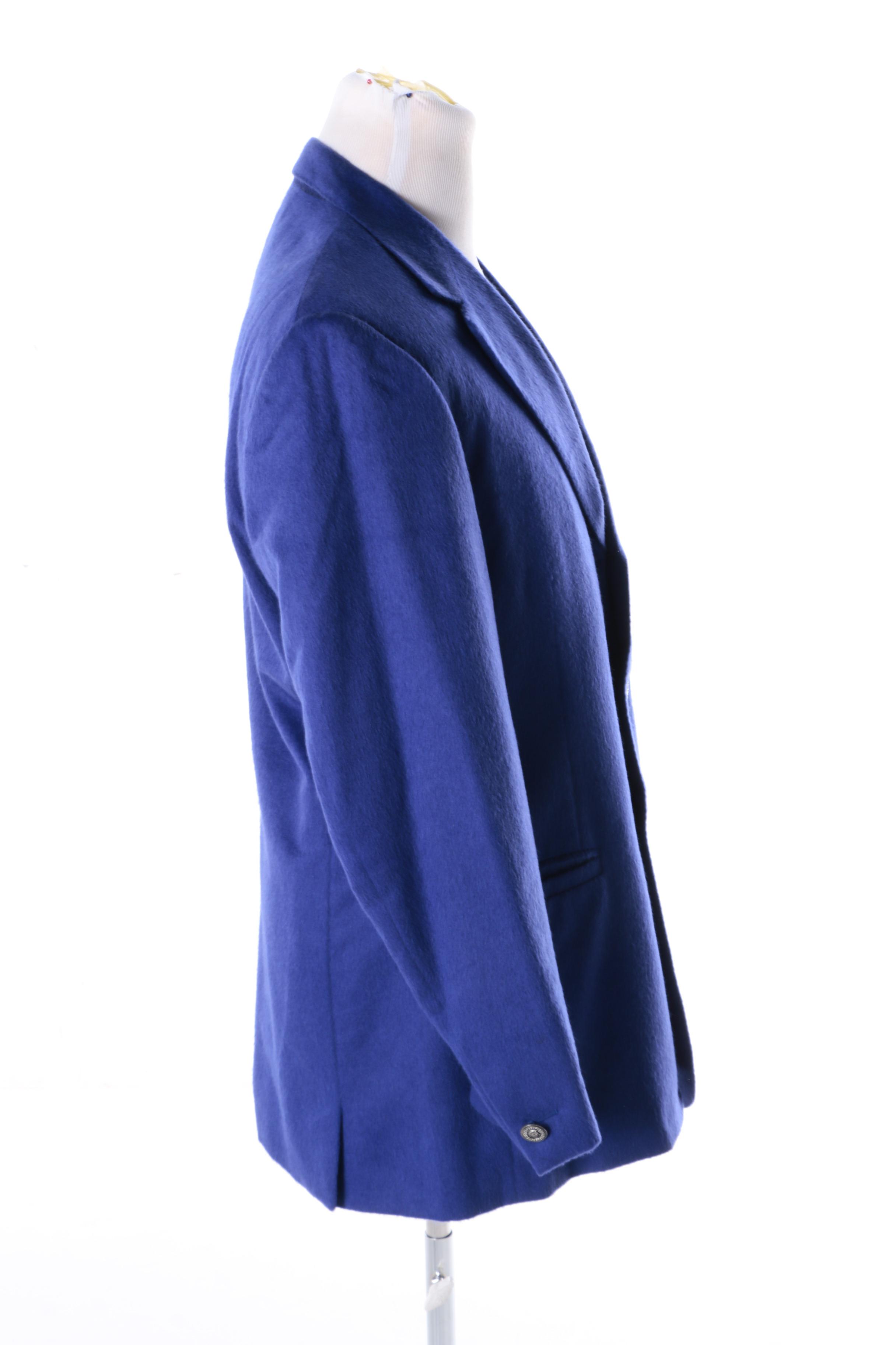 Men's Vintage Gianni Versace Purple Angora Wool Suit Jacket