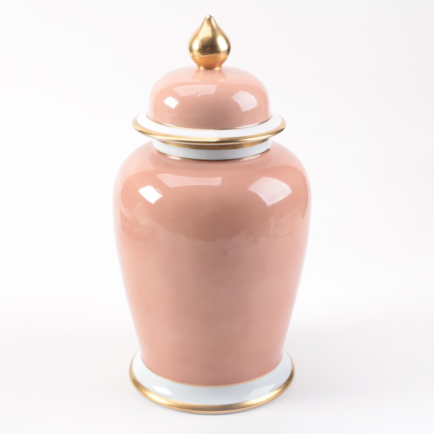 Salmon Porcelain Urn