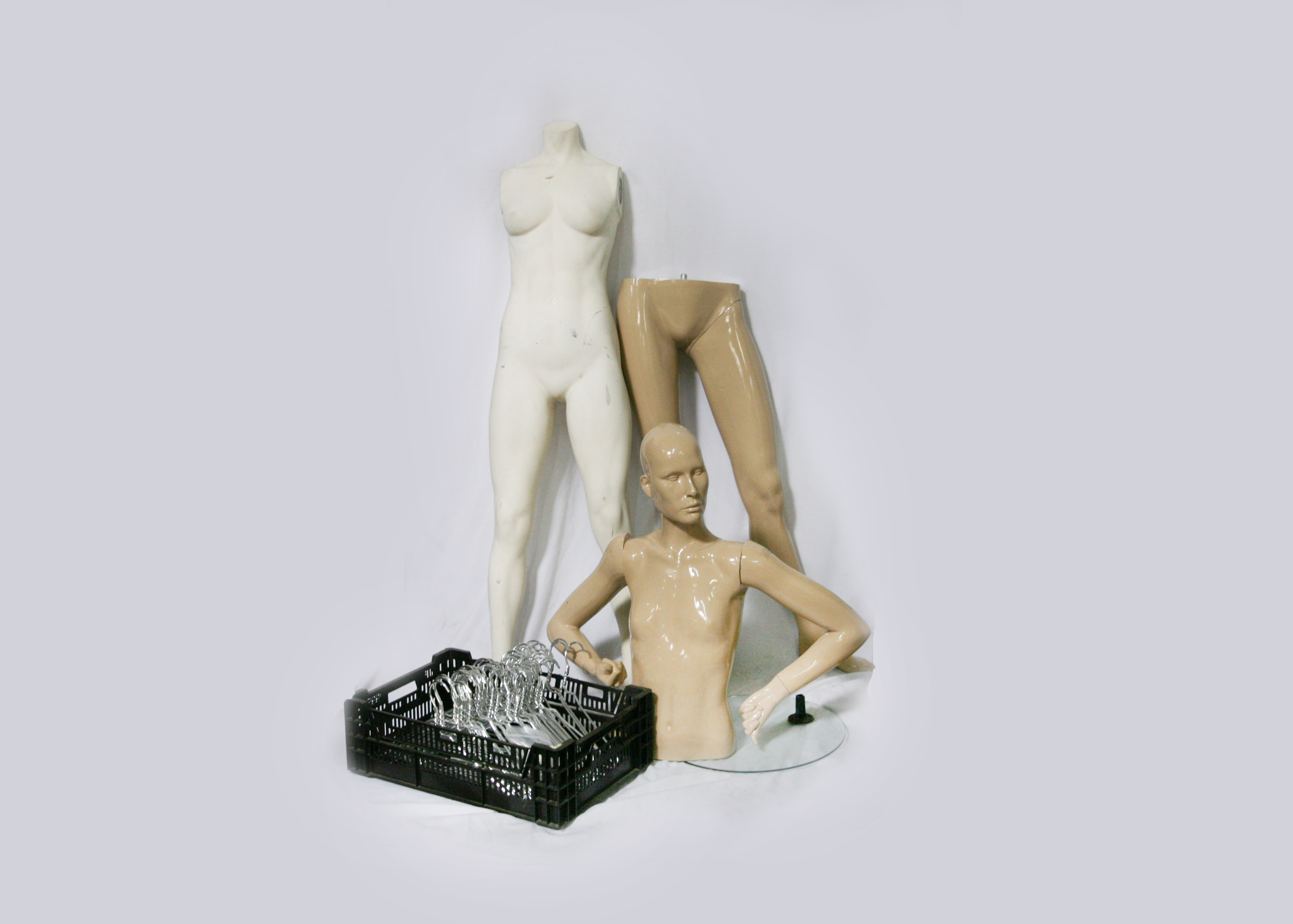 Female Mannequins and Clothing Hangers