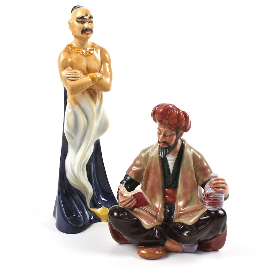 Royal Doulton "The Genie" and "Omar Khayyam" Figurines