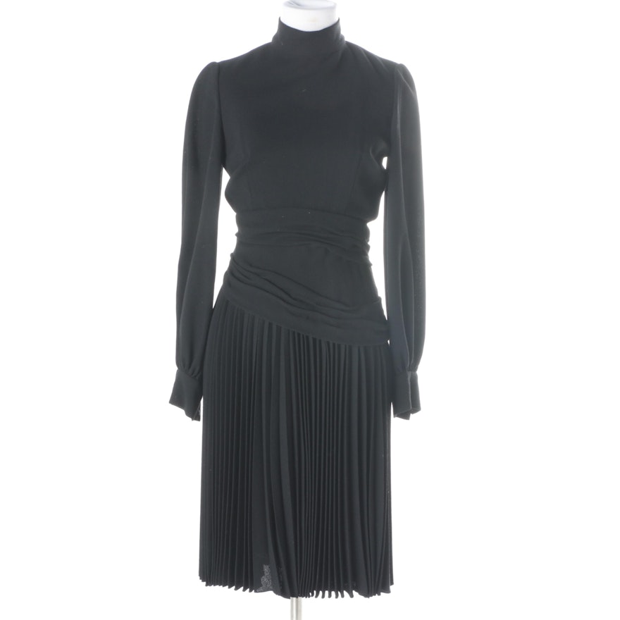 Vintage Cardinali Black Crepe Dress