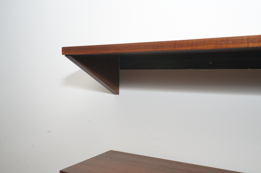Mid Century Modern Wall Unit with Three Floating Shelves