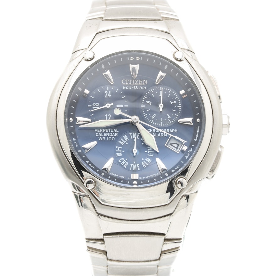 Citizen Eco-Drive Stainless Steel Chronograph Watch