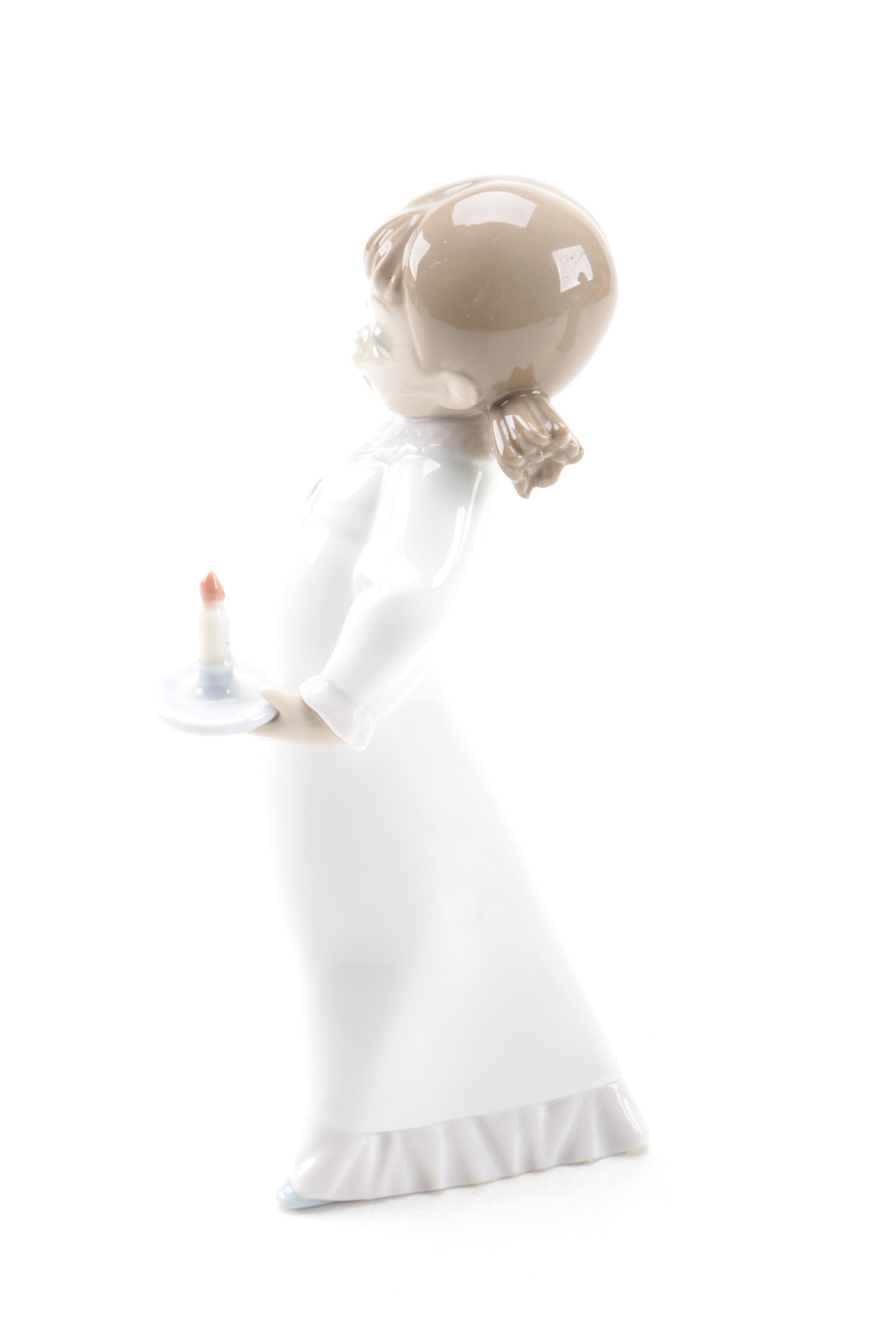 Lladró "Don't Forget Me" and "Time for Bed" Porcelain Figurines