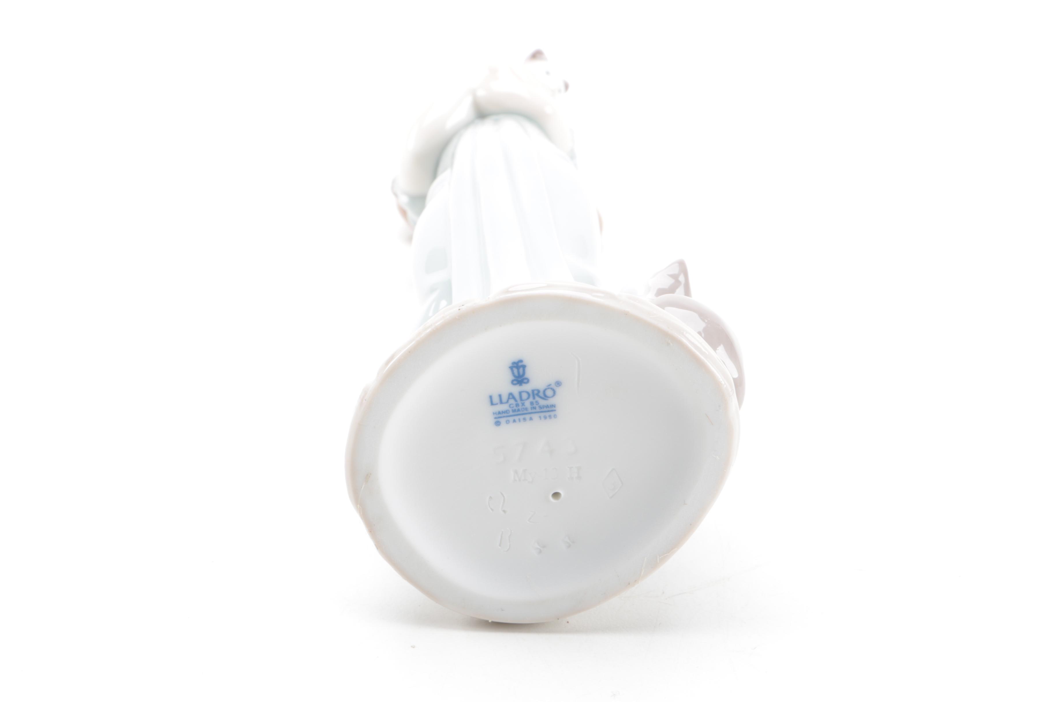 Lladró "Don't Forget Me" and "Time for Bed" Porcelain Figurines