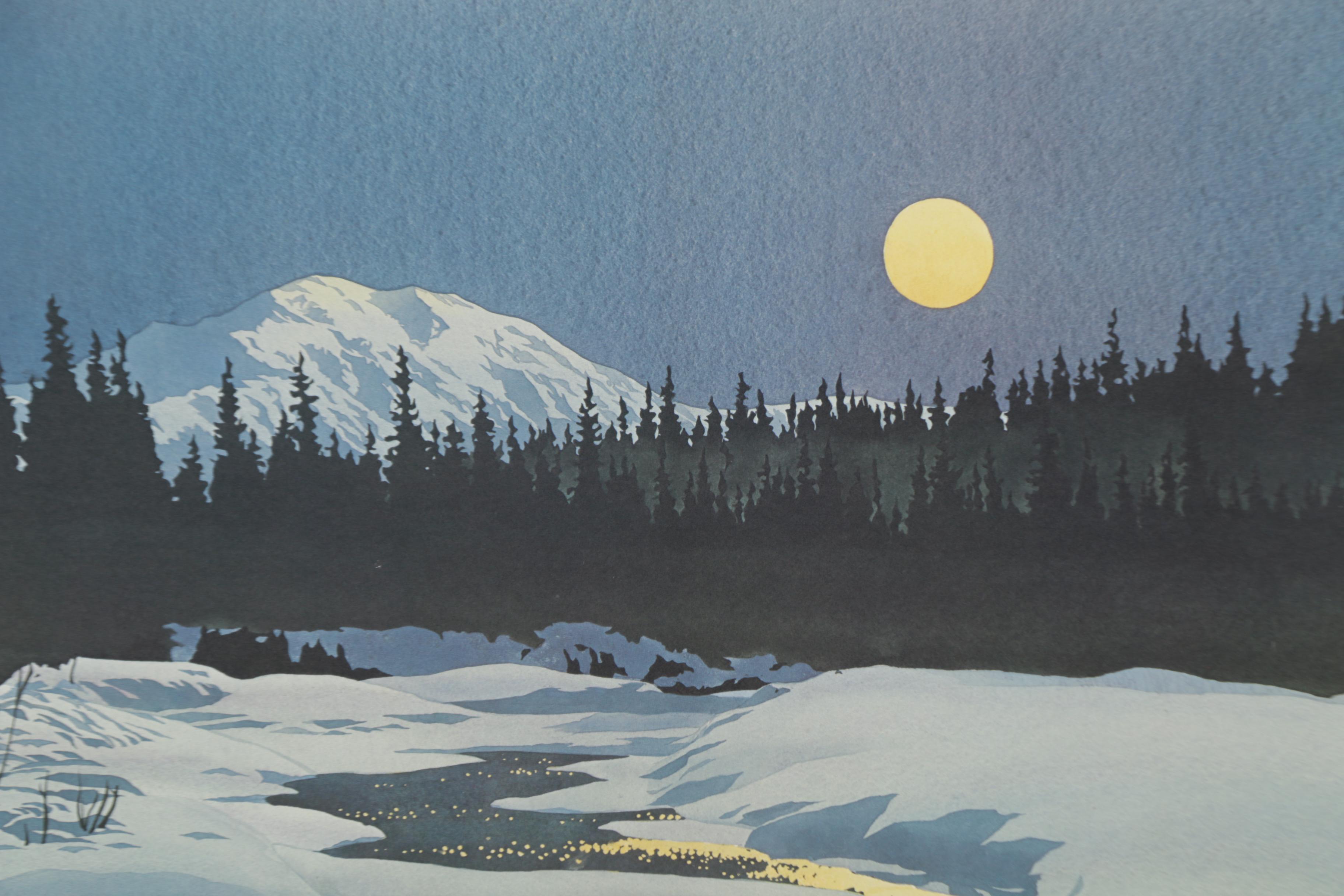 Limited Edition Offset Lithograph After Byron Birdsall "River of Gold"