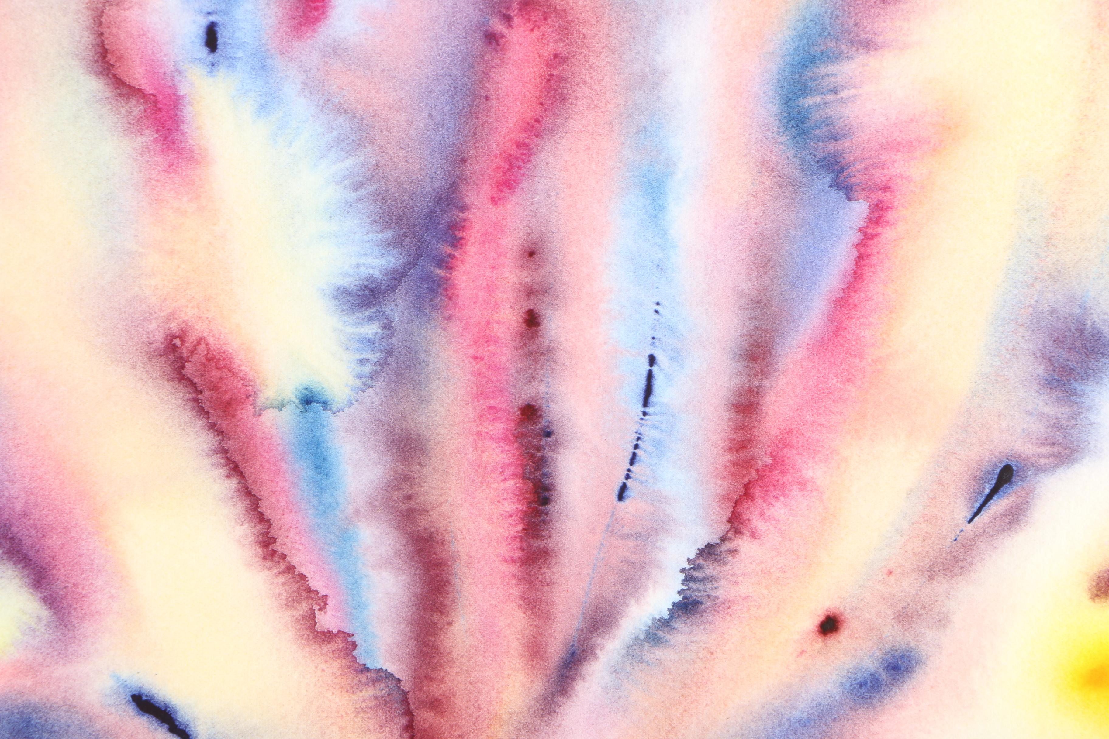 Phebe Abstract Watercolor Painting of an Iris