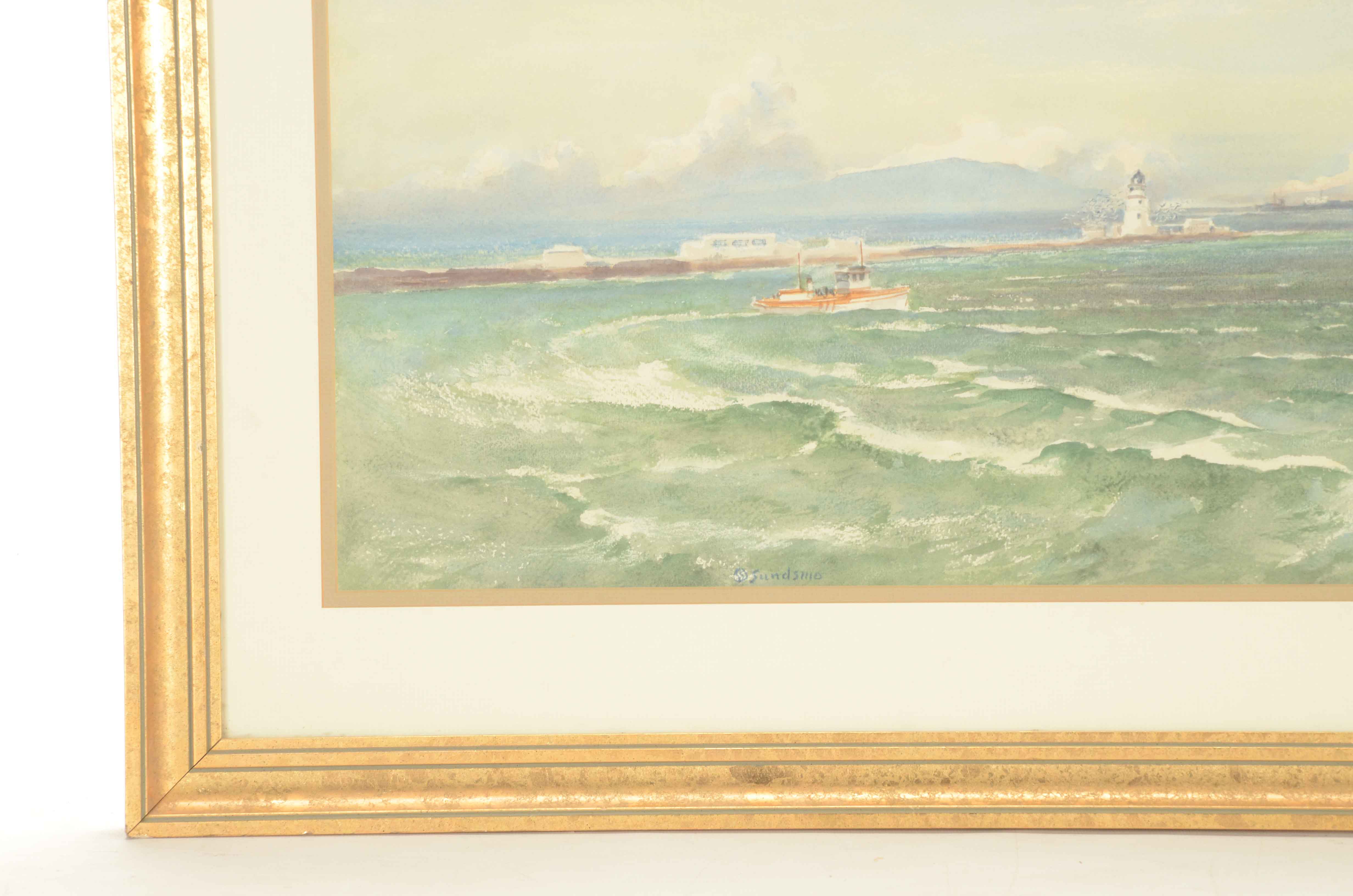 Sundsmo Original Watercolor Painting of Seascape