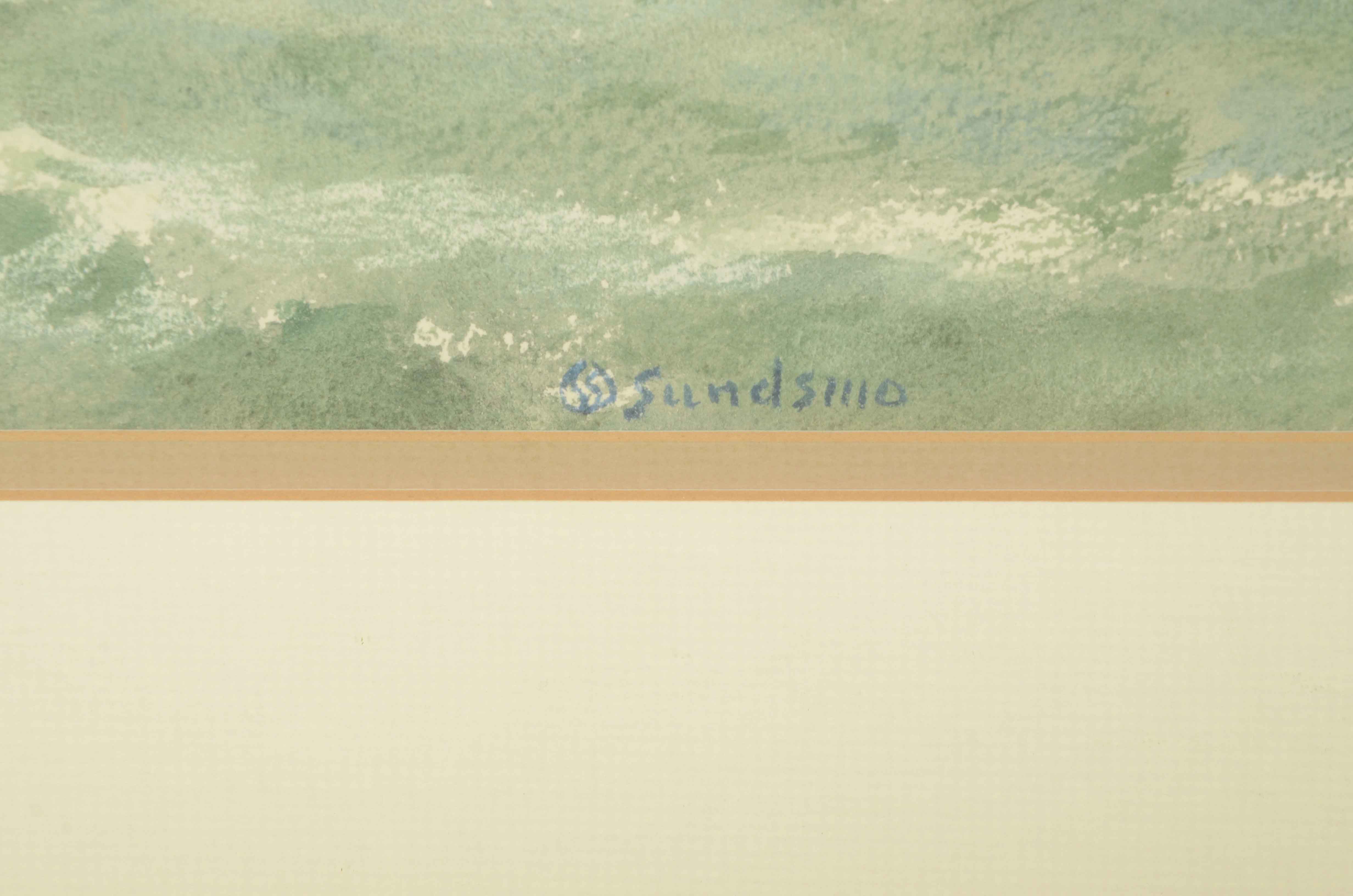 Sundsmo Original Watercolor Painting of Seascape