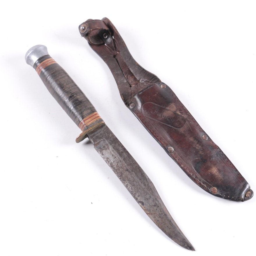 Vintage Fabico German Hunting Knife with Sheath