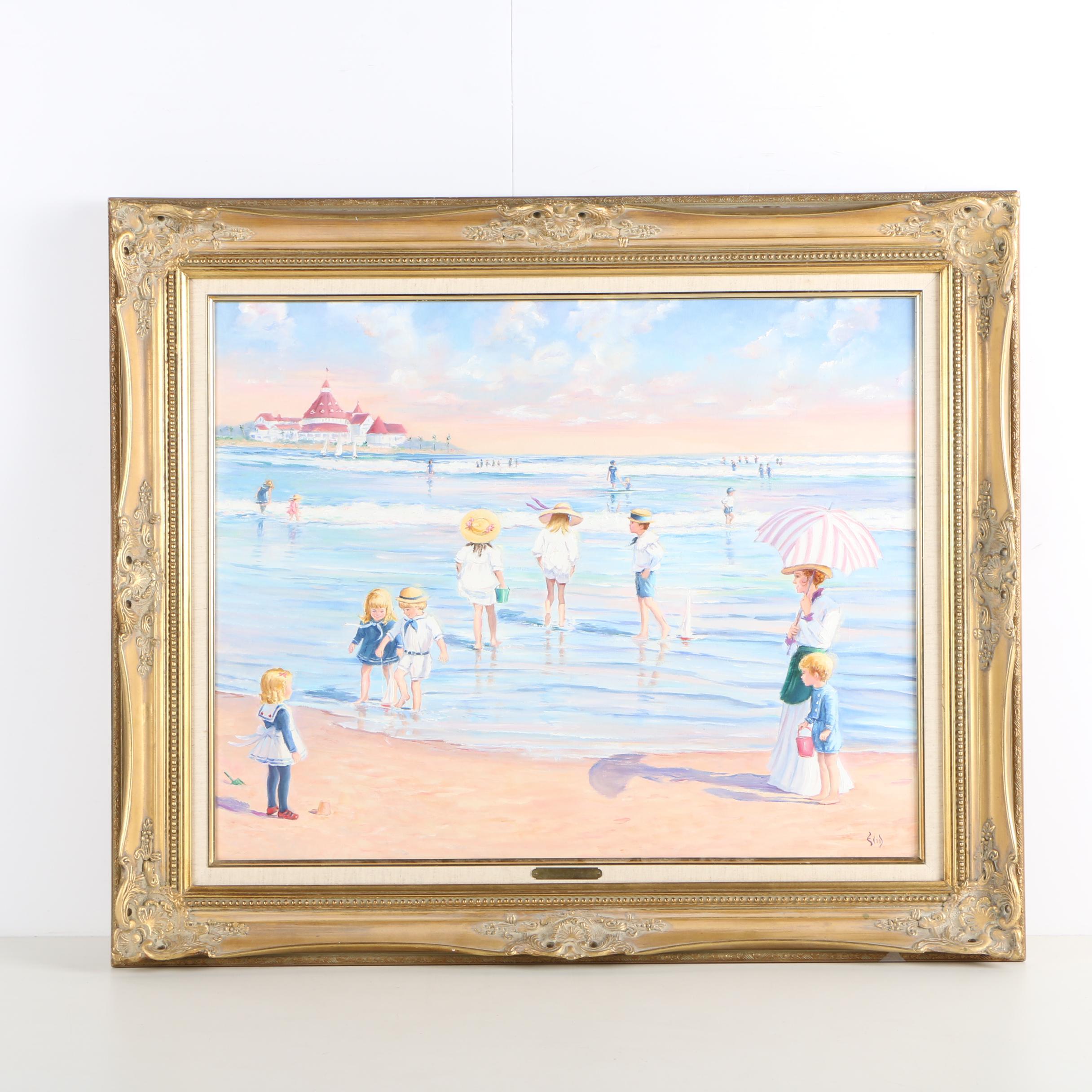 Enid Silverman Oil Painting on Canvas "Summer's Refrain"