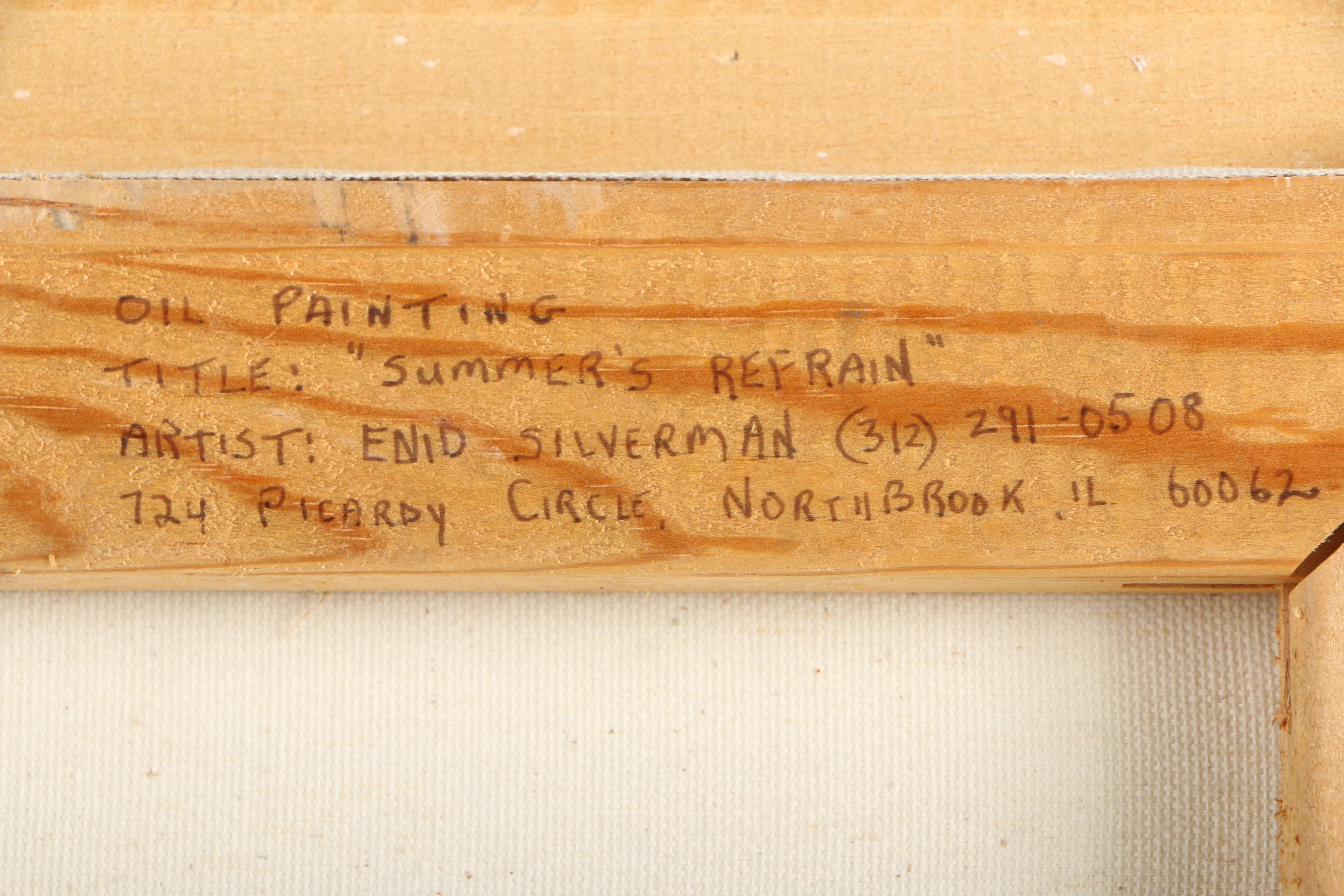 Enid Silverman Oil Painting on Canvas "Summer's Refrain"