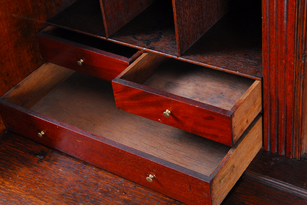 English George III Oak Slant-Front Desk