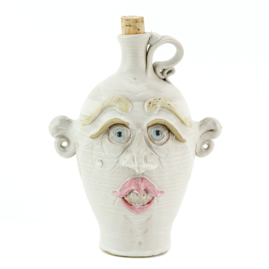 Walt Schmidt Jughead Folk Art Face Jug