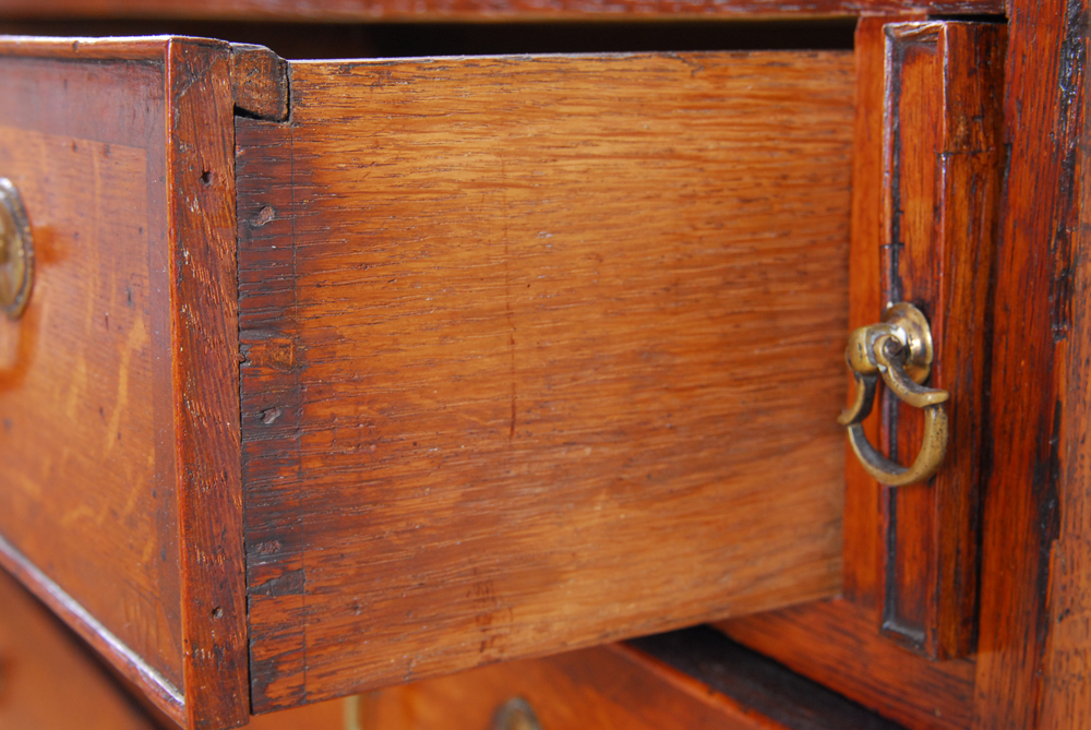 English George III Oak Slant-Front Desk