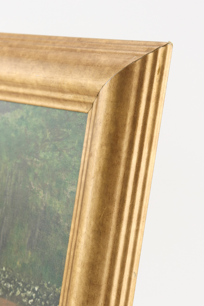 Judy Doucet Oil Folk Art Painting on Canvas