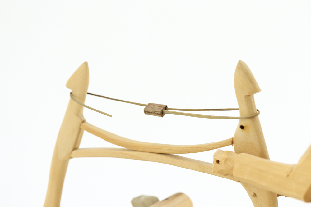 Donnie Brown Wood Sculpture of Man with Saw