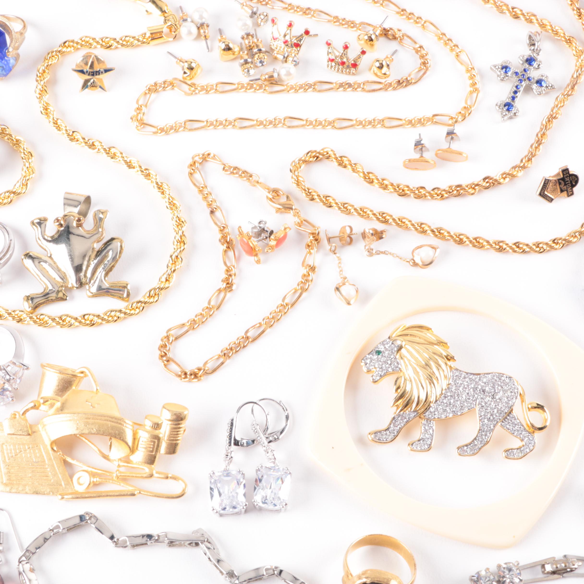 Assortment of Jewelry with Accents Including Hematite