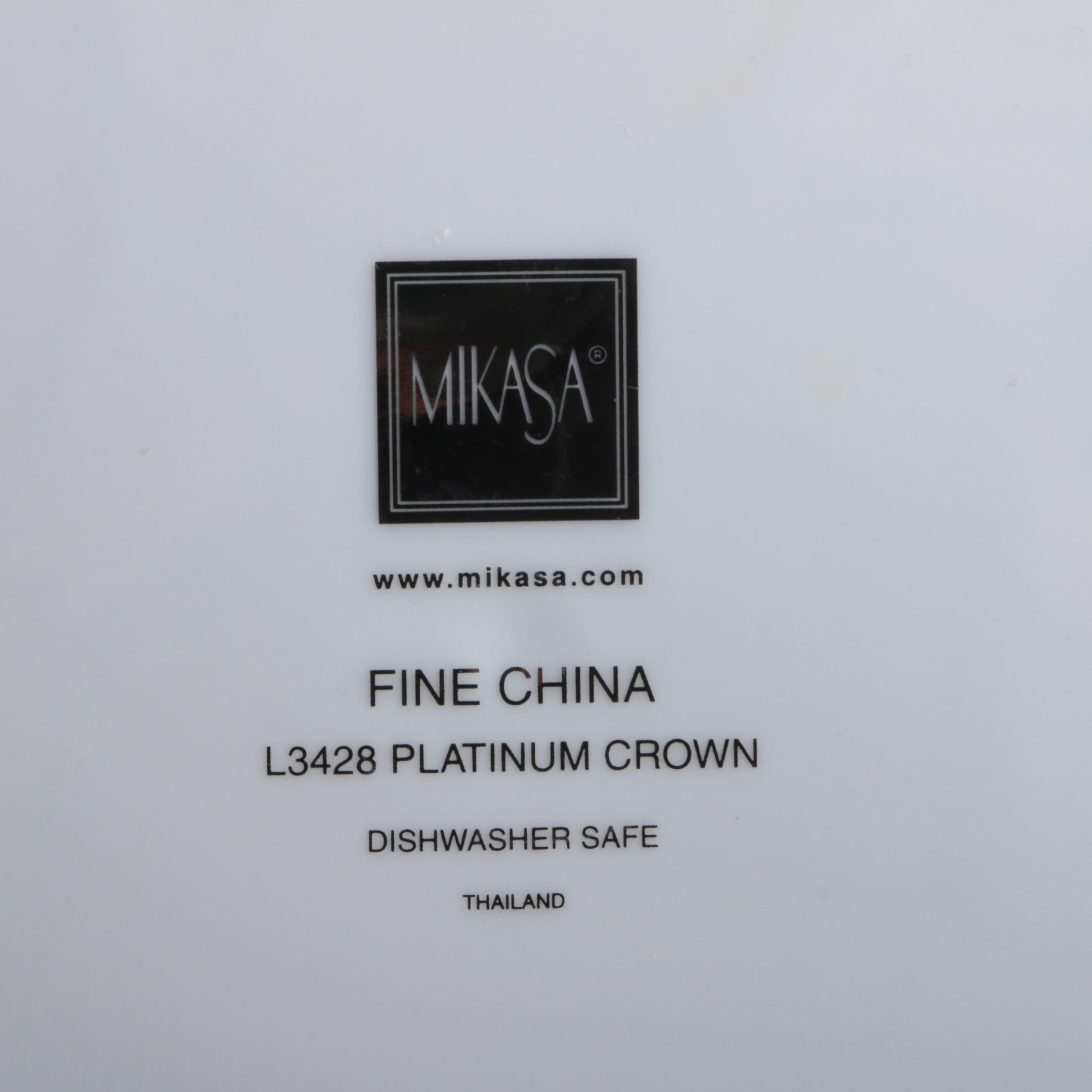 Mikasa "Platinum Crown" Porcelain Tableware