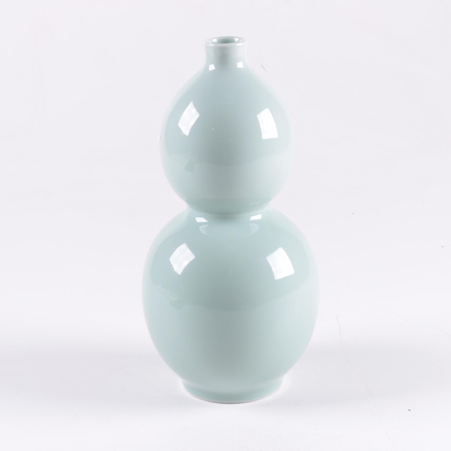 Celadon Double Gourd Ceramic Vase