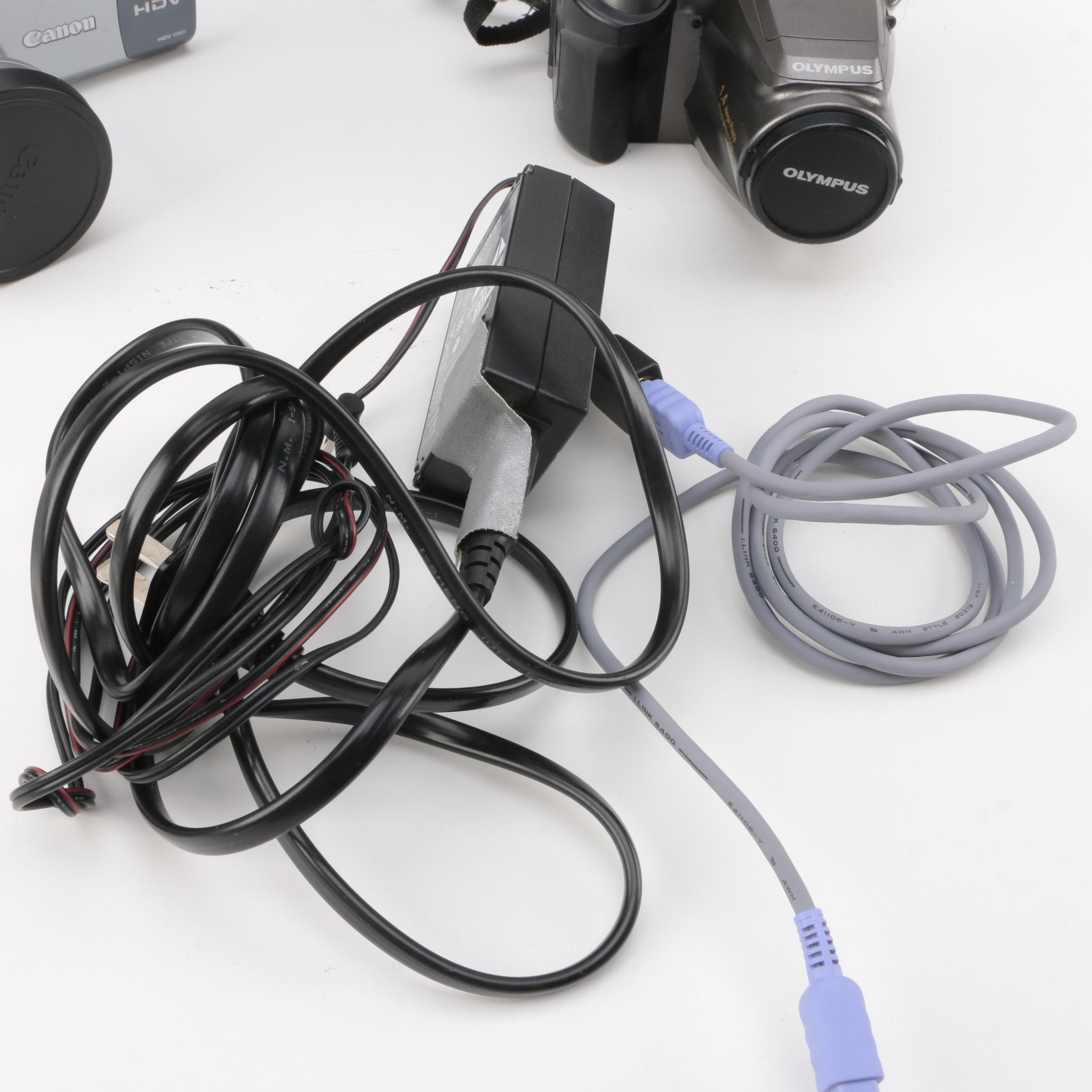 Digital Video and Point-and-Shoot Camera with Accessories