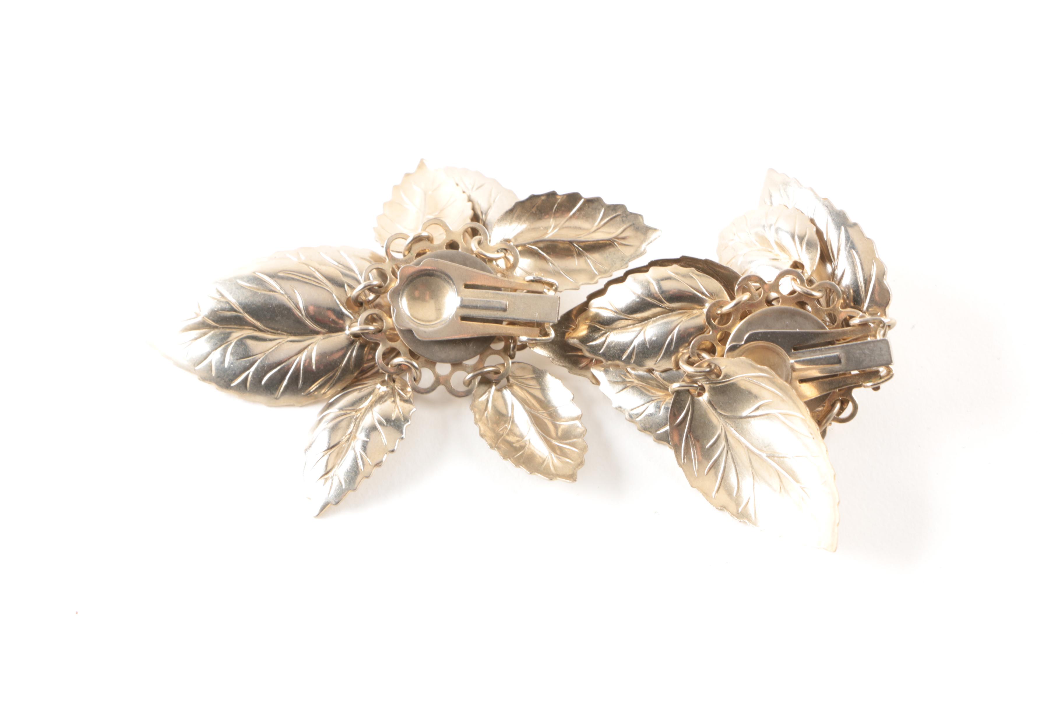 Silver Toned Jewelry Including Agate