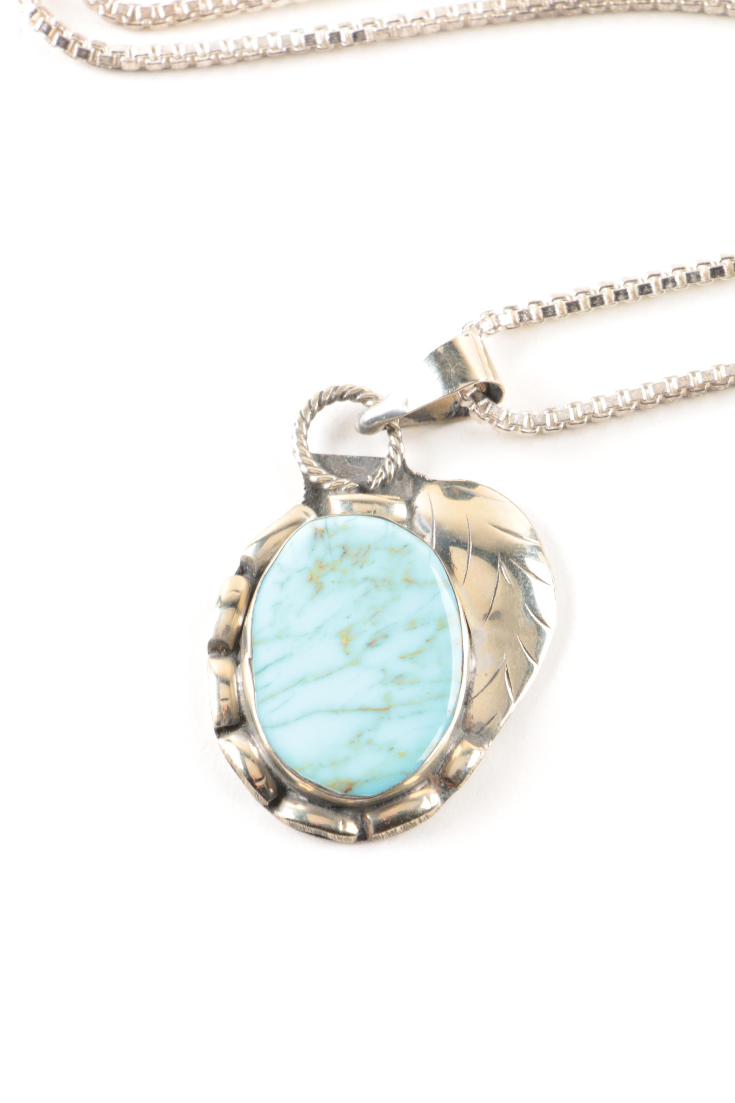 Silver Toned Jewelry Including Agate