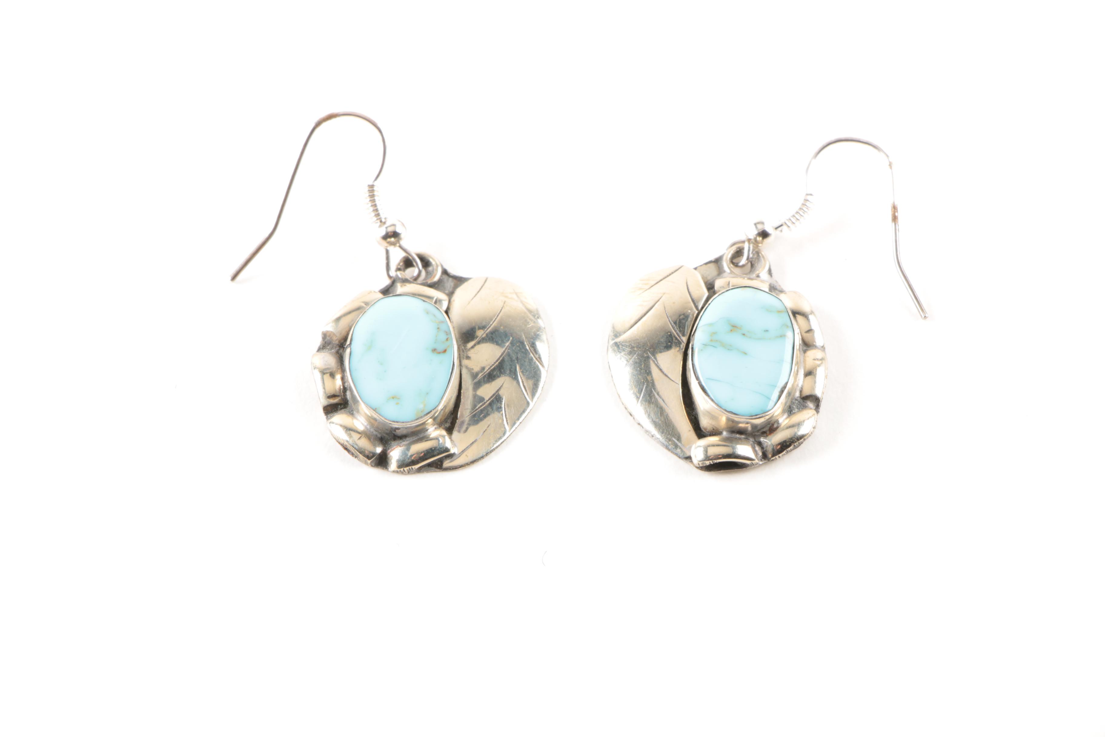 Silver Toned Jewelry Including Agate