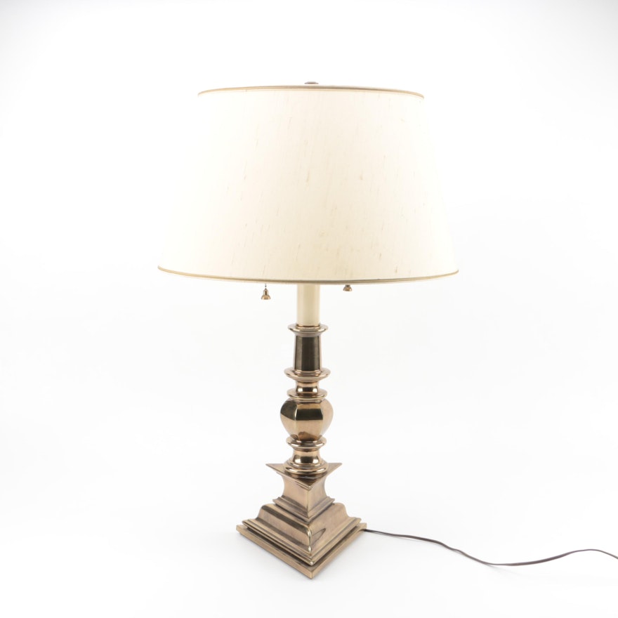Brass Table Lamp and Stiffel Shade
