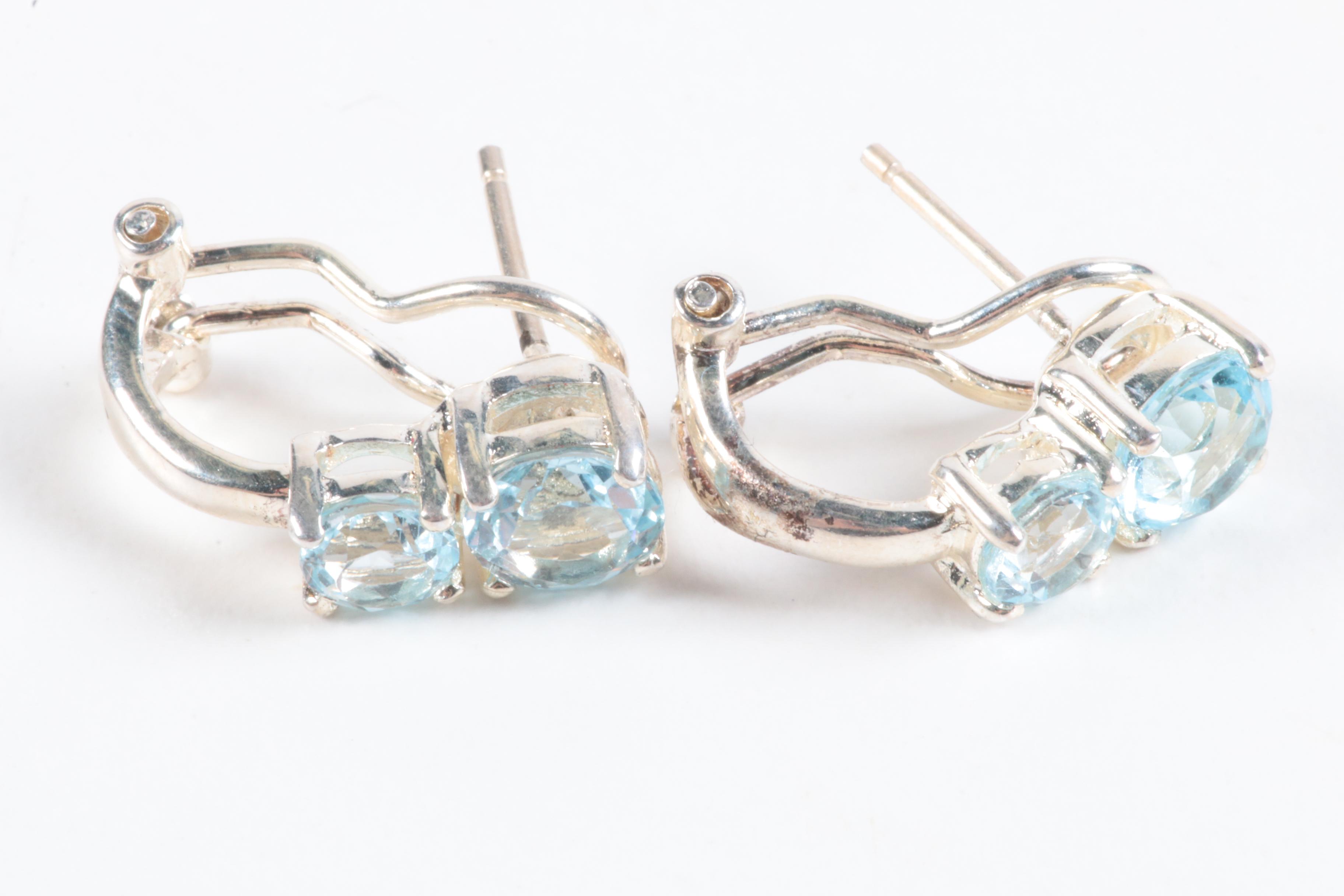 Sterling Silver Amethyst and Blue Topaz Jewelry Selection