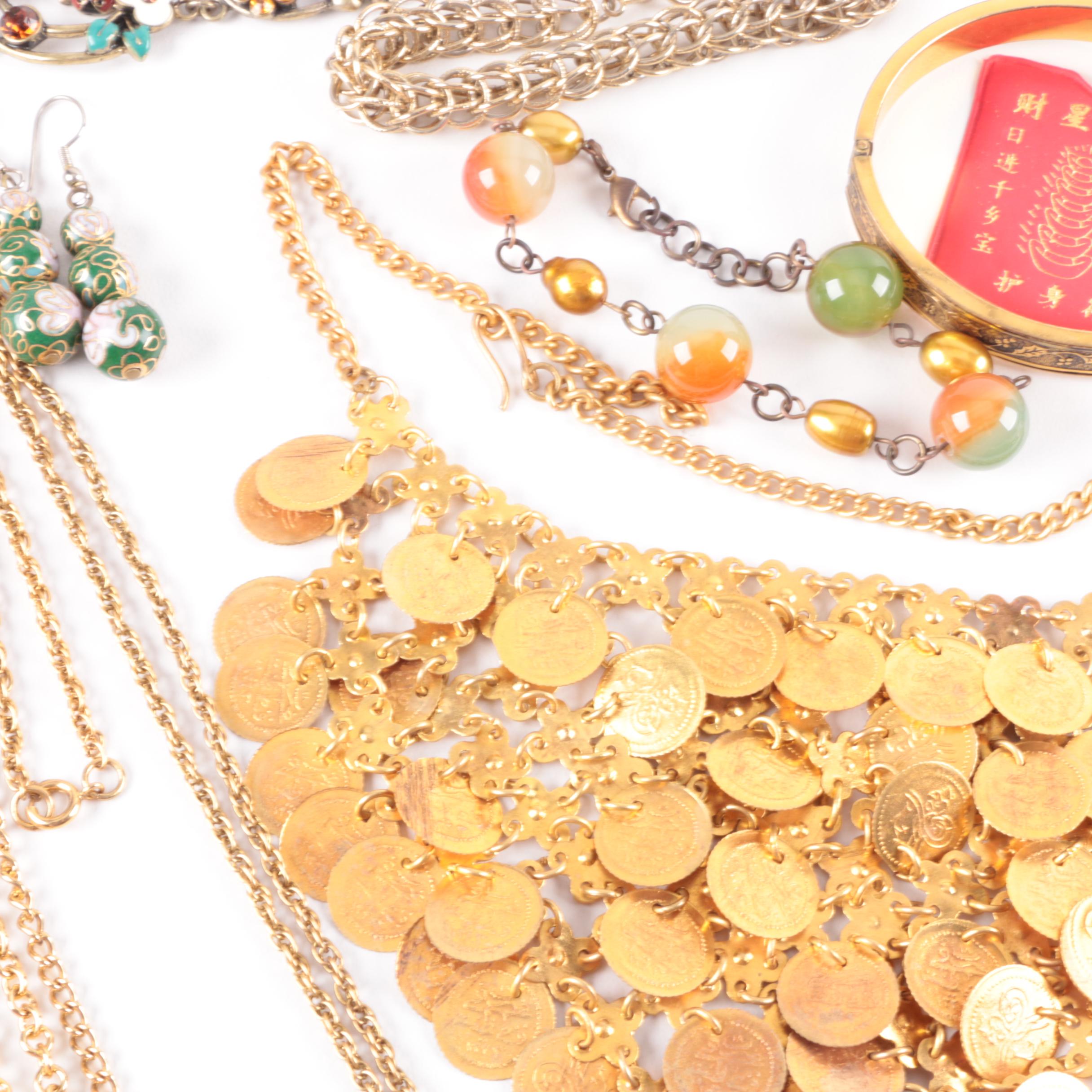 Assortment of Jewelry Including Agate