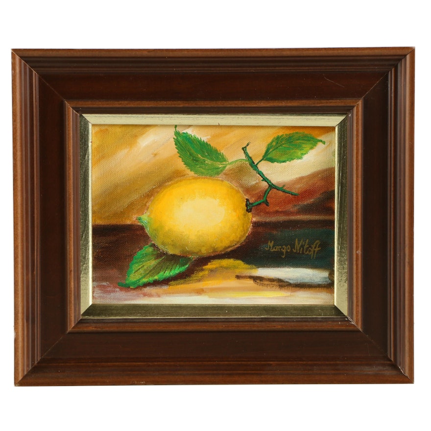 Margo Nitoff Oil Painting of a Lemon