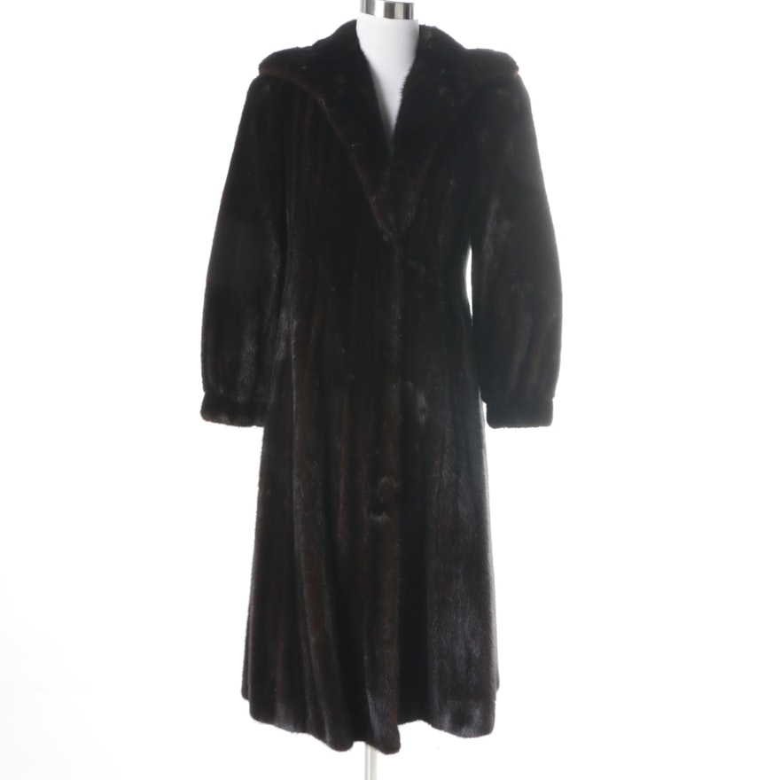 Women's Pierre Balmain Blackglama Mink Fur Coat