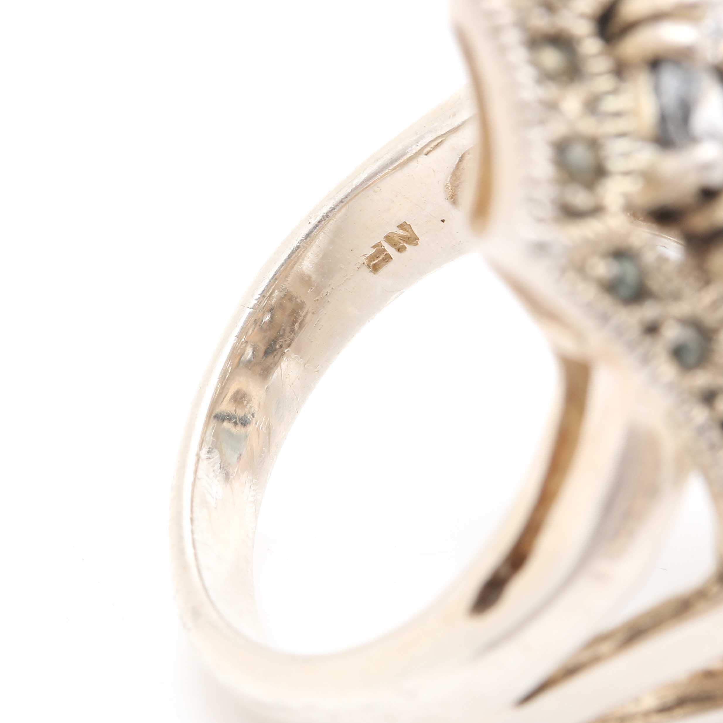 Sterling Silver Jewelry Selection Including Diamonds