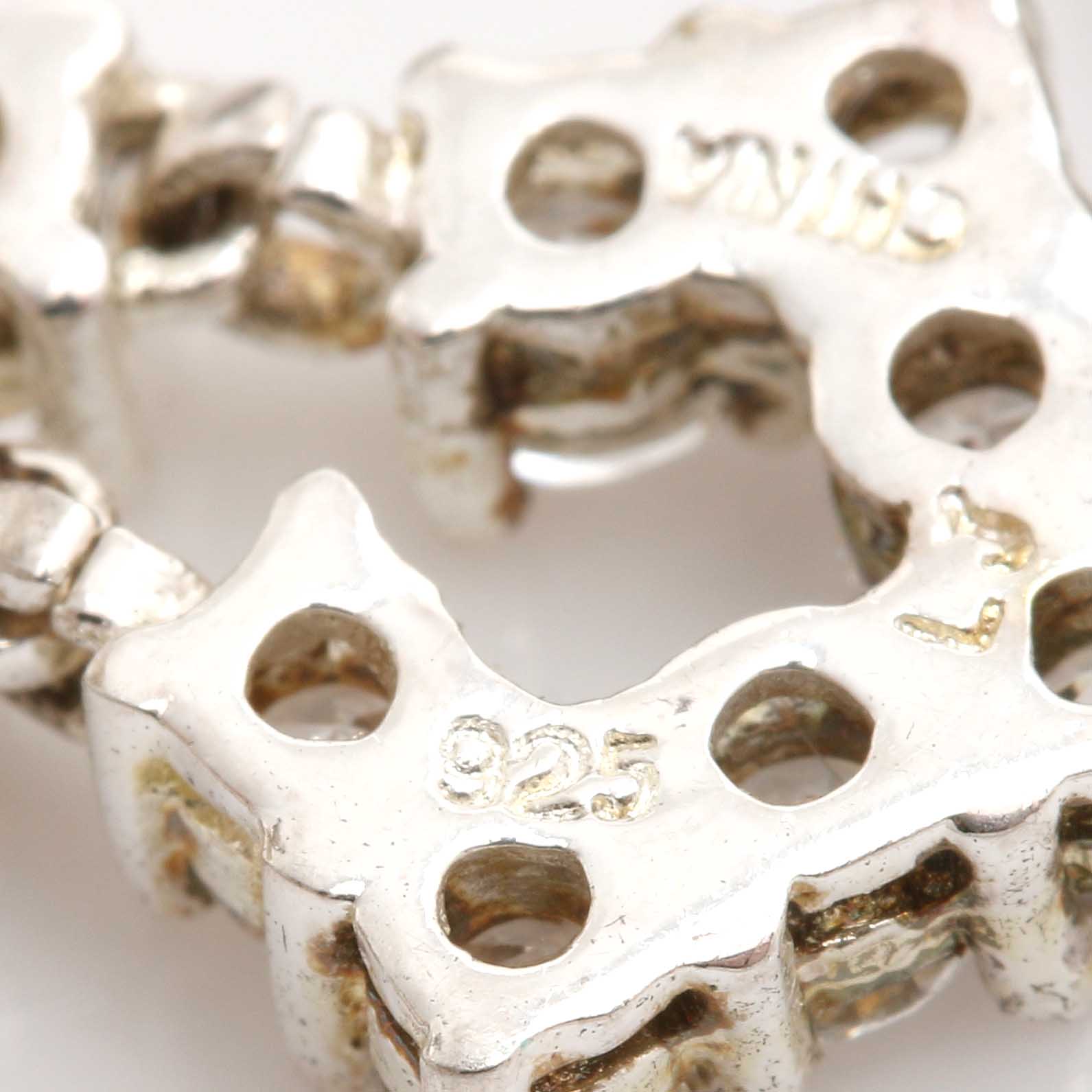 Sterling Silver Jewelry Selection Including Diamonds