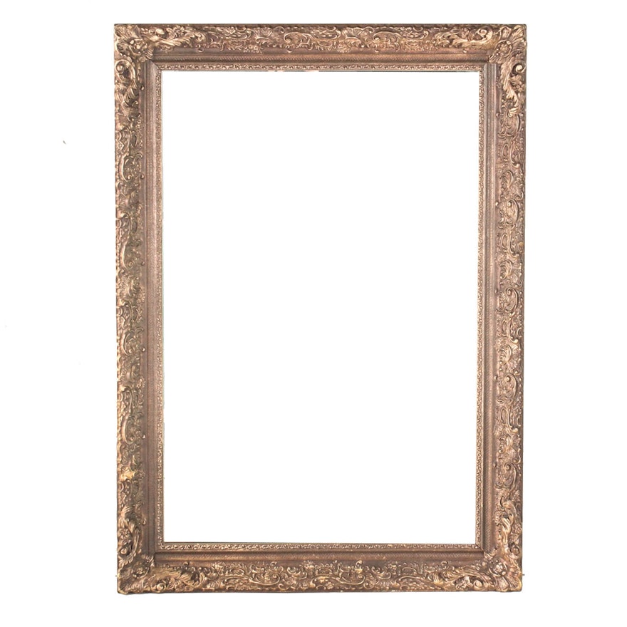 Ornate Wall Mirror with Gold Tone Frame