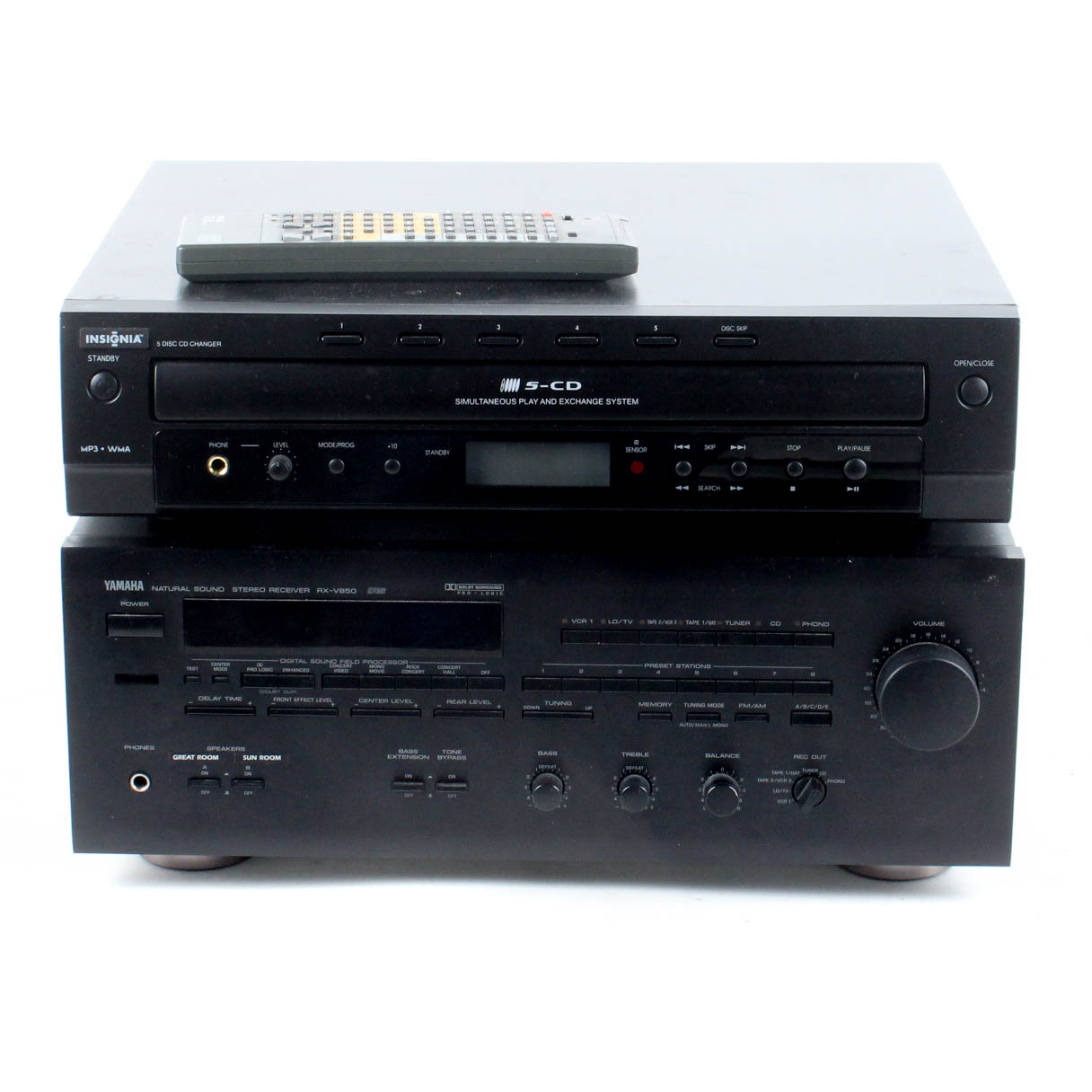 Yamaha RX-V850 Reciever and Insignia CD Changer