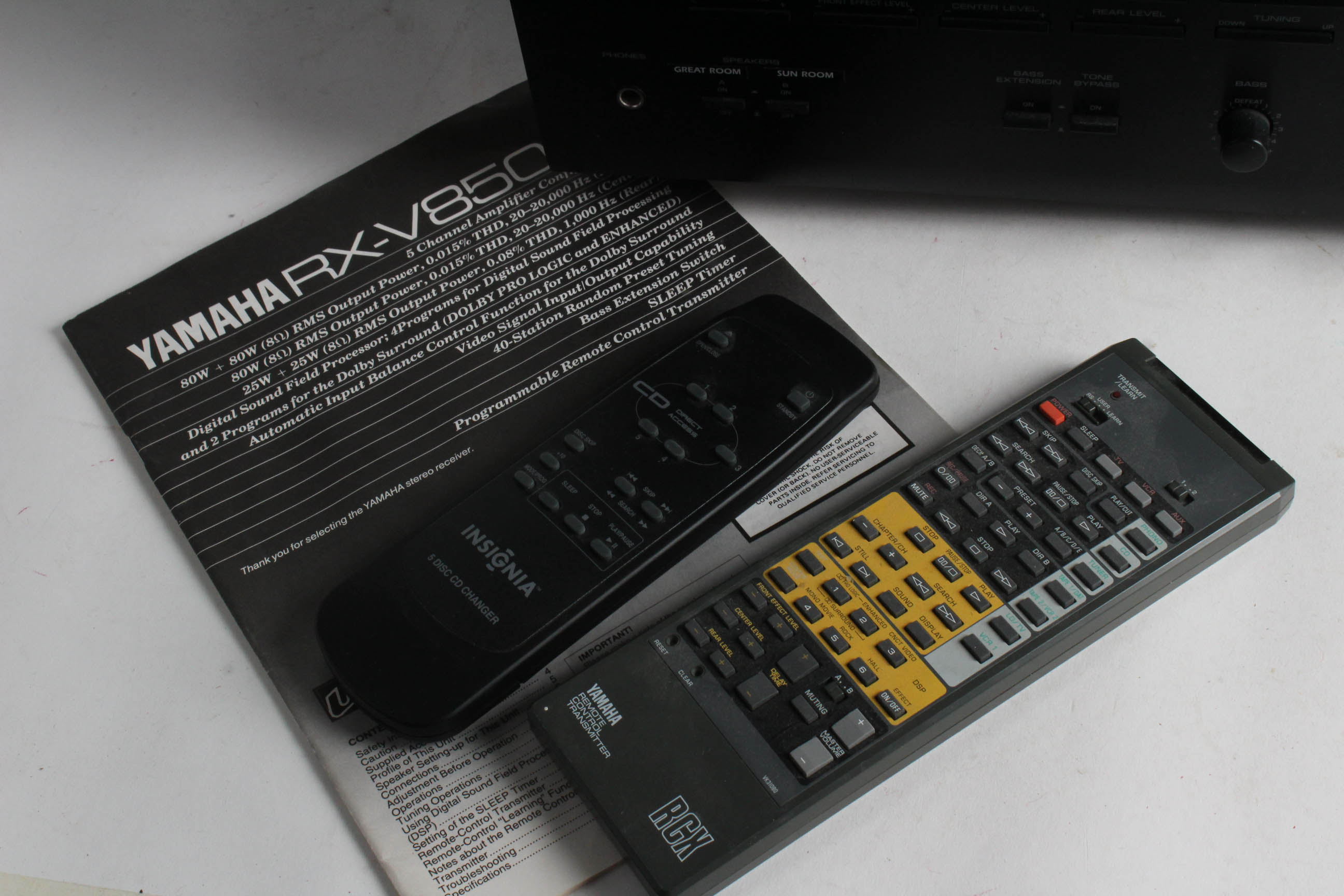 Yamaha RX-V850 Reciever and Insignia CD Changer