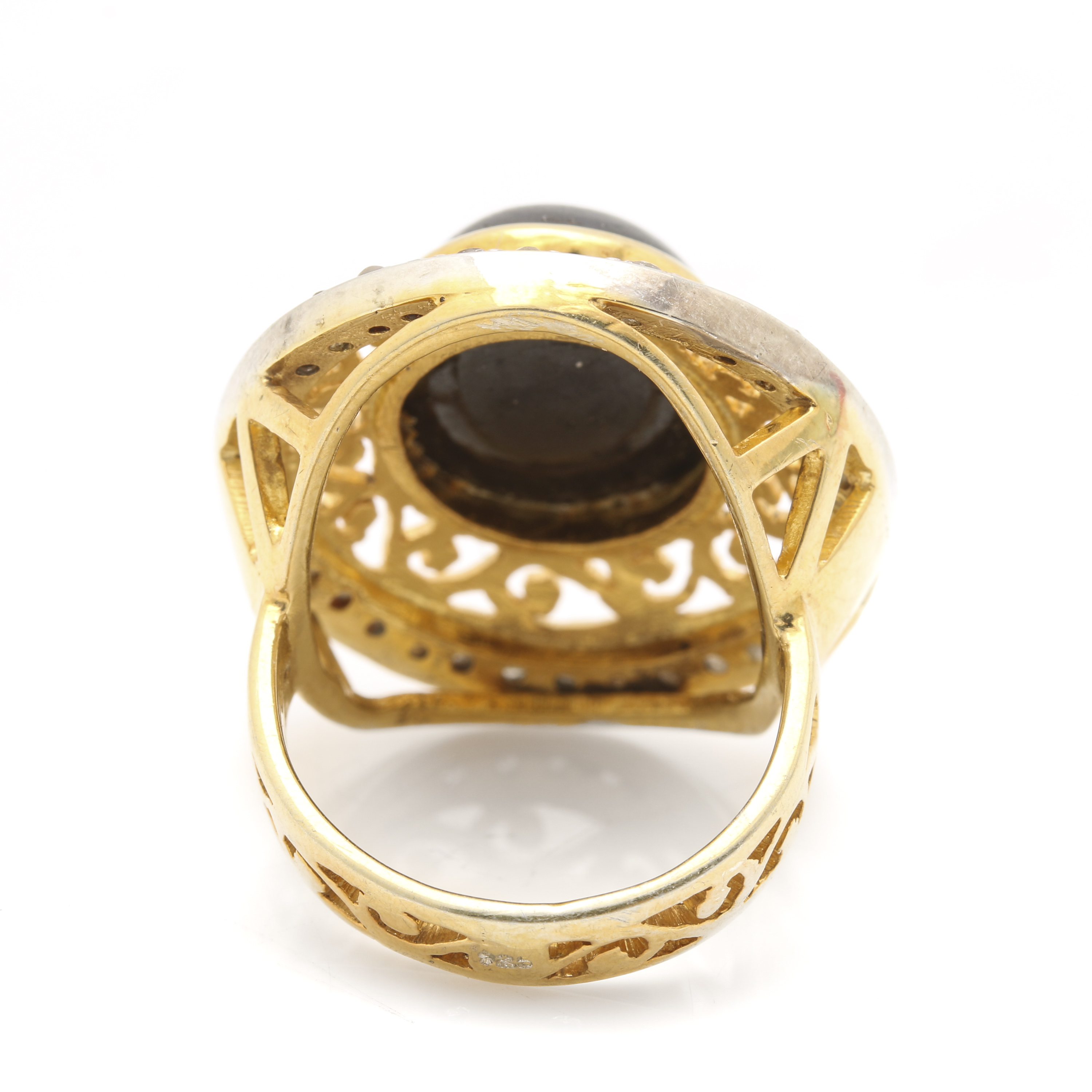 Sterling Silver Sapphire and Diamond Ring