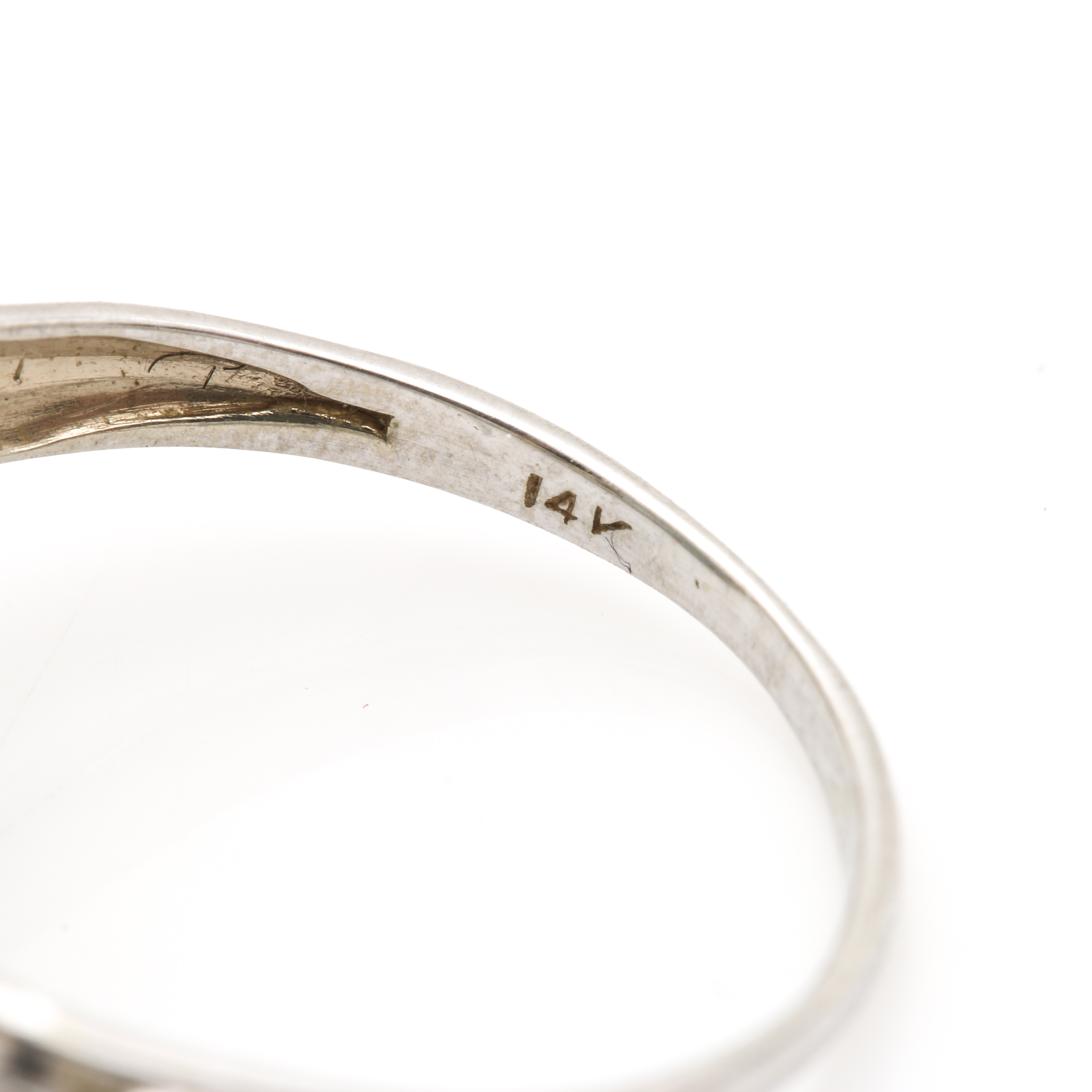 Late Edwardian 14K White Gold Spinel Ring